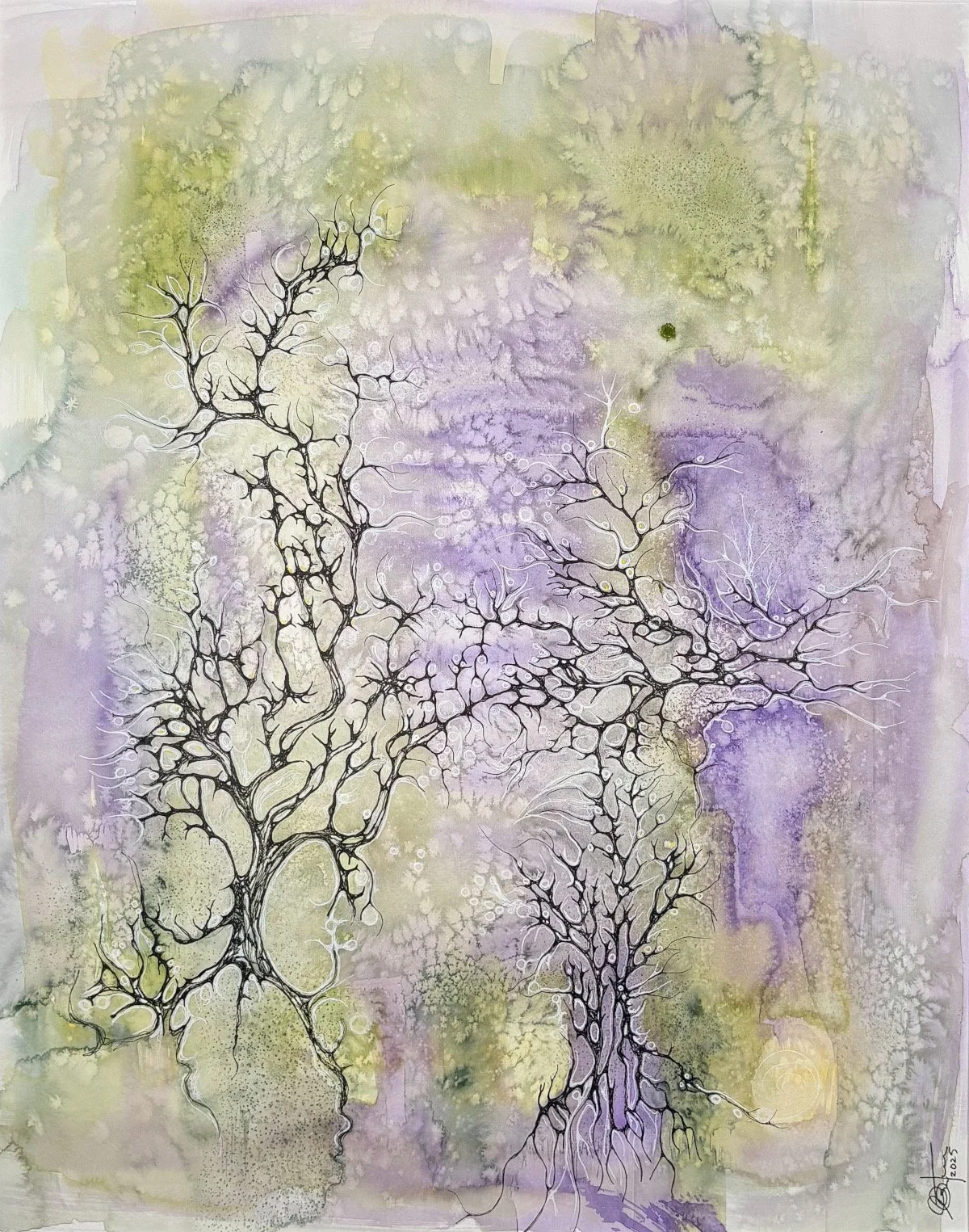 L'union - aquarelle et encre, 16x20, 300$