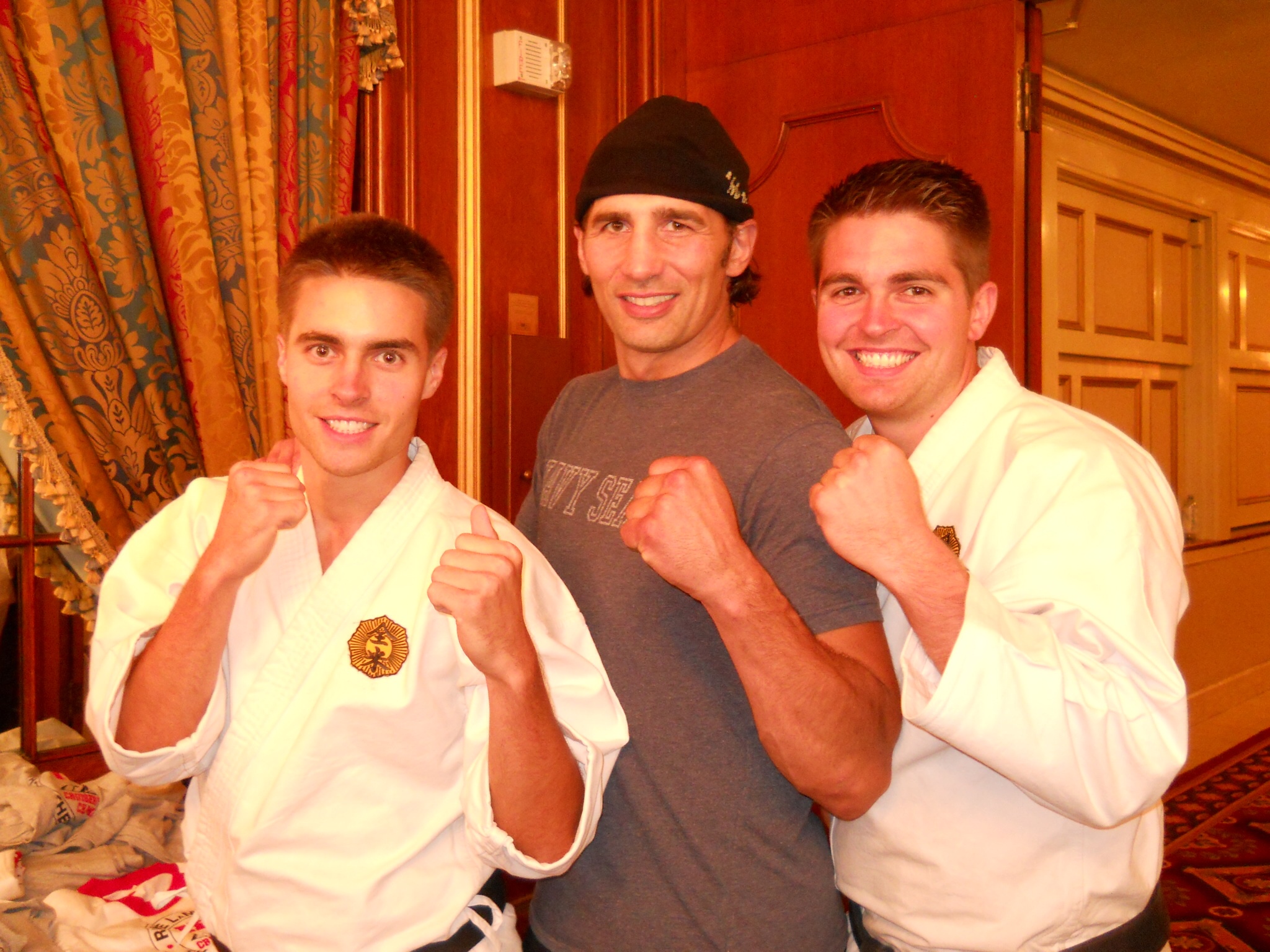  Mr Gaddis and Sensei Gaddis with the boxing champion Richie Lamontagne 