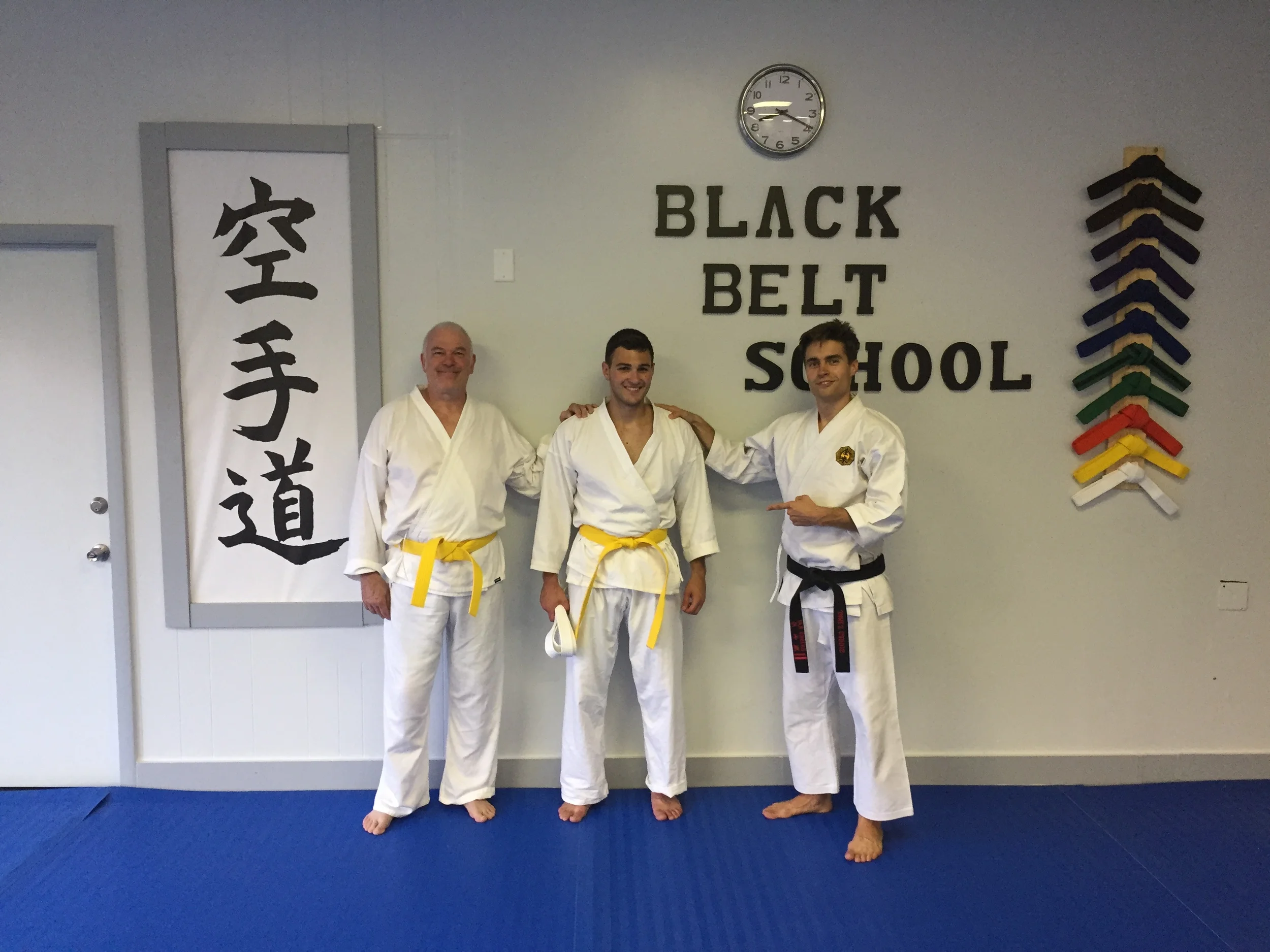  Adult students graduate from white to yellow belt summer of 2015 