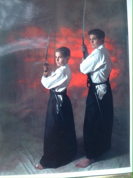  Sensei and Mr Gaddis pose for an Iaido portrait. 1999! 