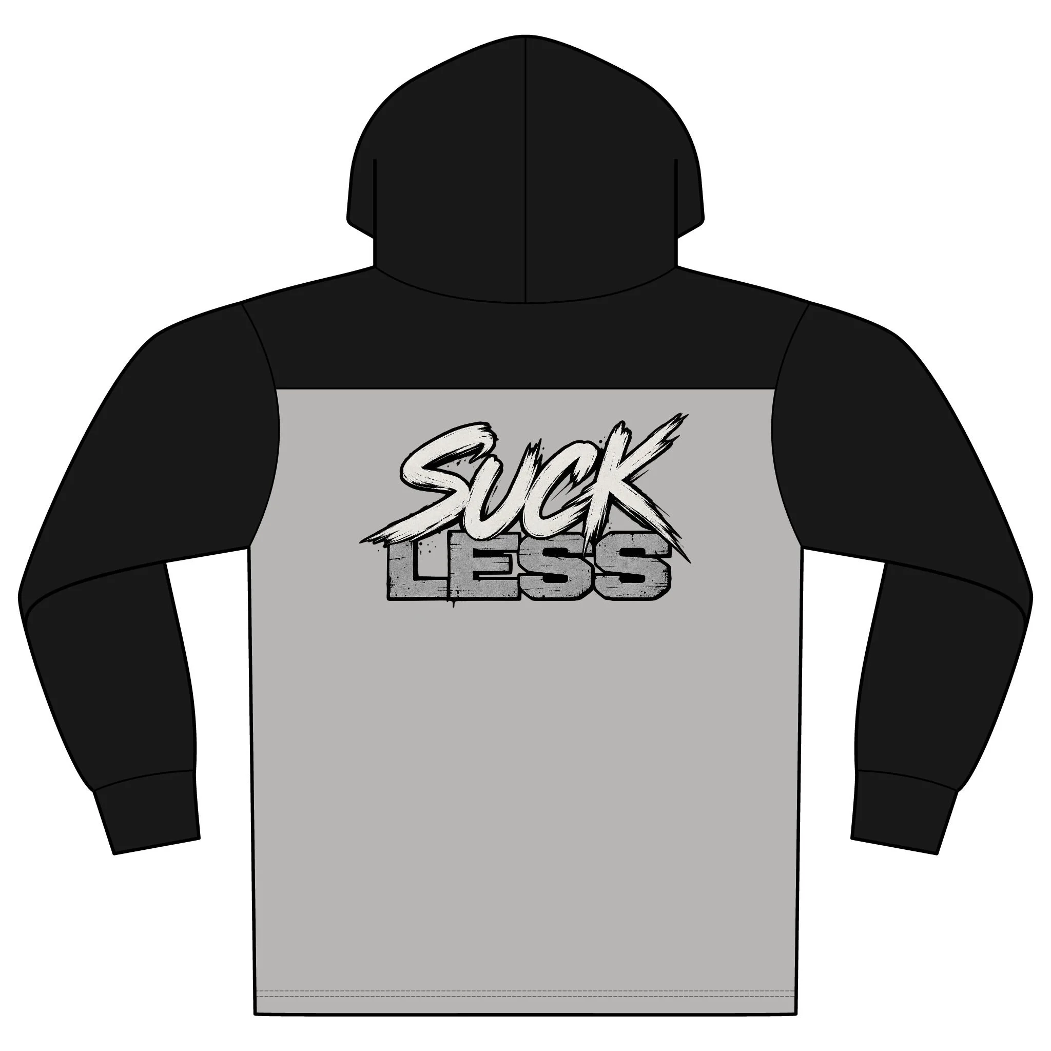 'Suck Less' Two-Tone Hoodie — Motivational Sports Pullover