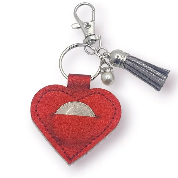 Aldi Inspired Heart Quarter Keeper Keychain