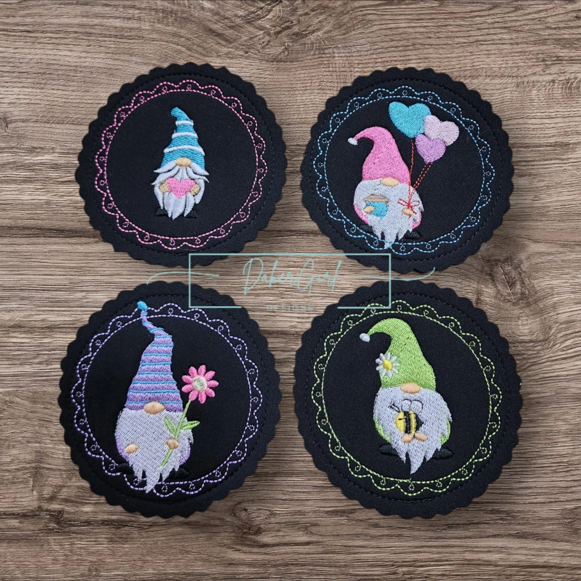 4pc Playful Gnome Coasters