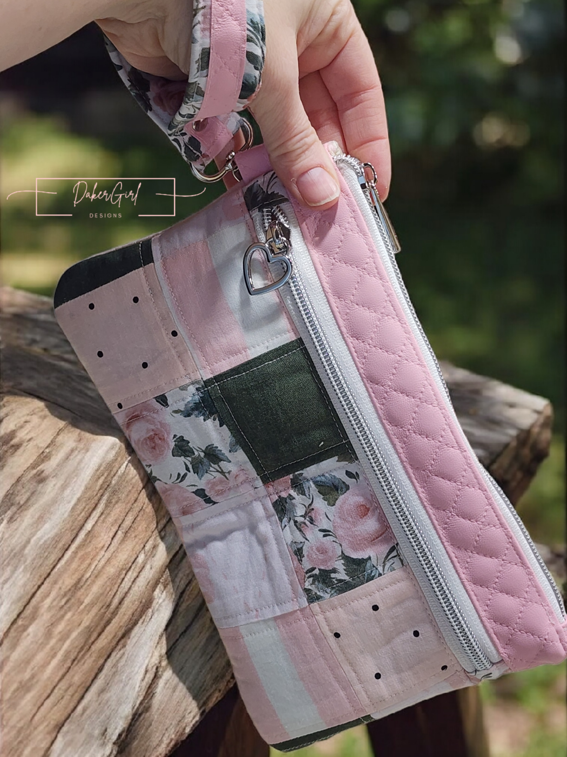 Patchwork Quilted Wristlet Wallet