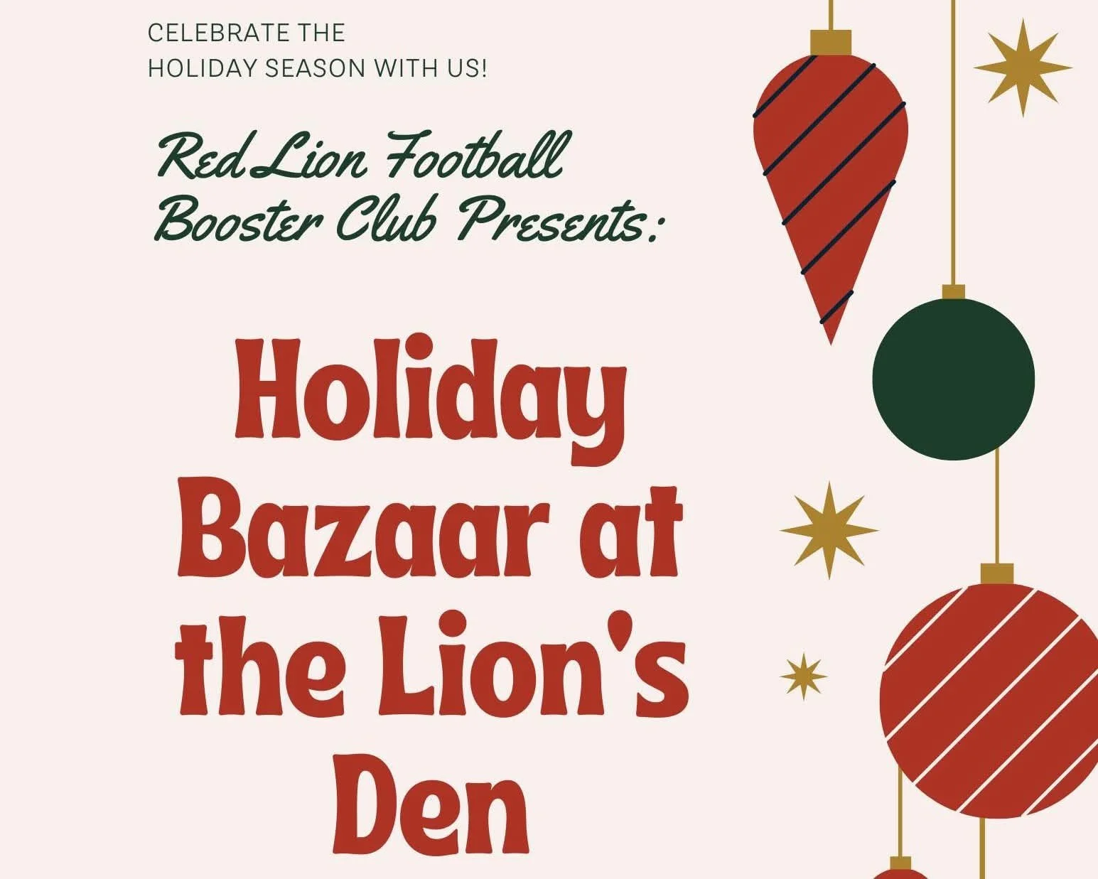 Holiday Bazaar at the Lion's Den