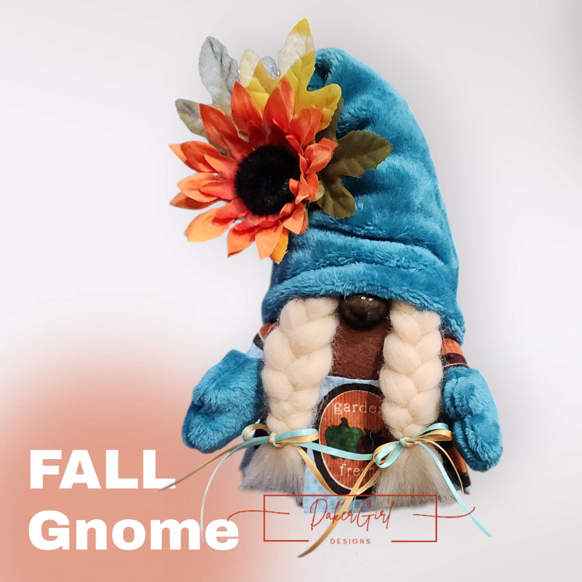 Fall Girl Sunflower Gnome