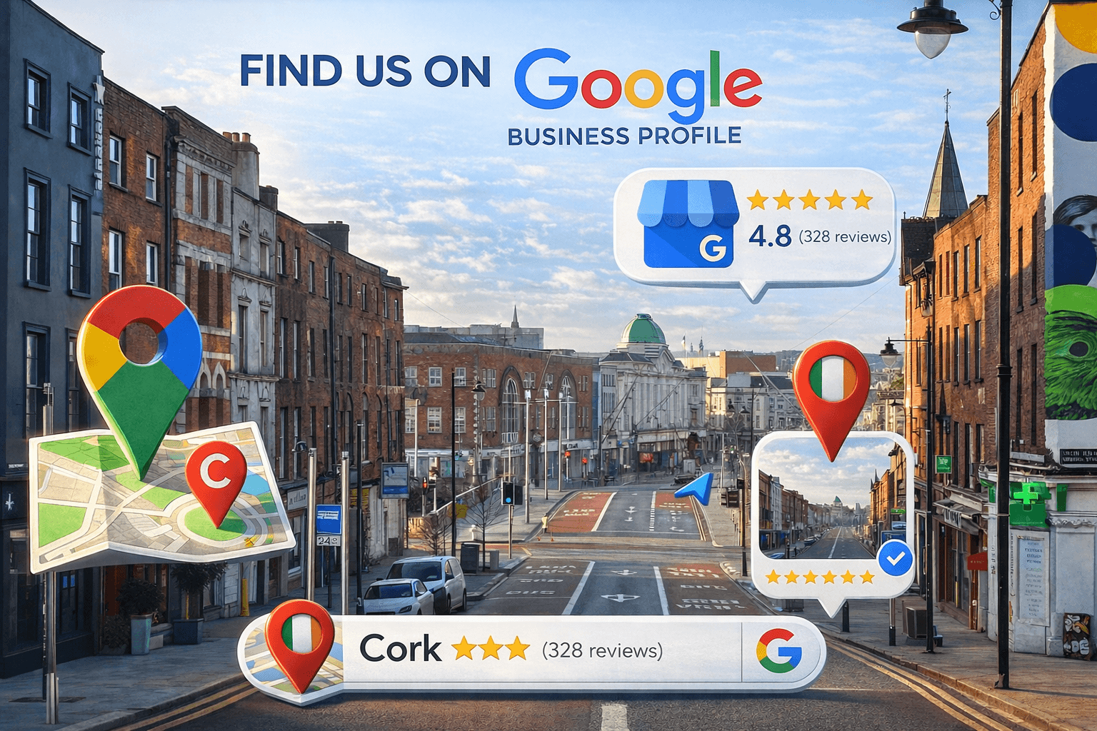 Google Business Profile optimisation for local businesses in Cork Ireland by Claddagh Digital
