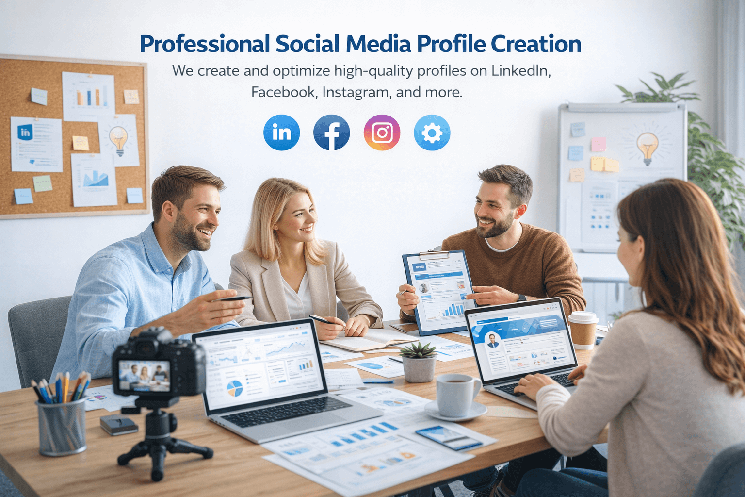 Professional social media profile creation and optimization for LinkedIn, Facebook and Instagram in Cork, Ireland.