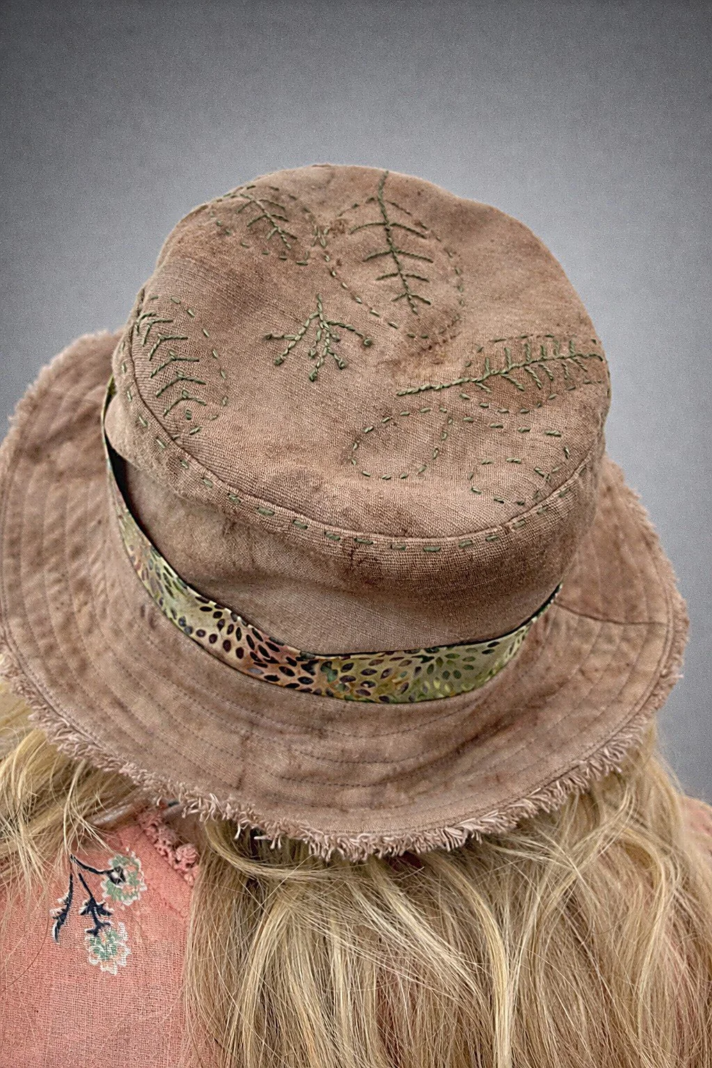 Natural Dyed Bucket Hat with Stitch Details.jpg
