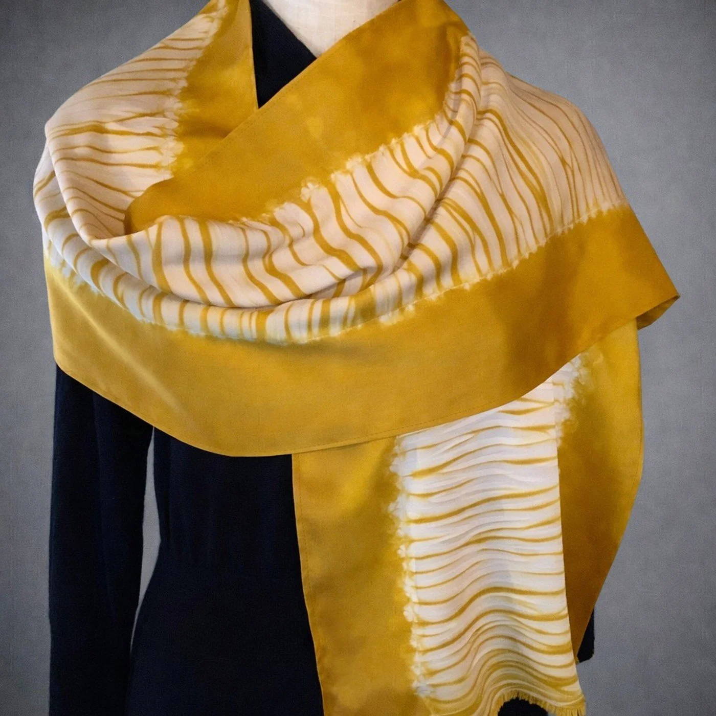 Goldenrod Shibori Silk Scarf.jpeg