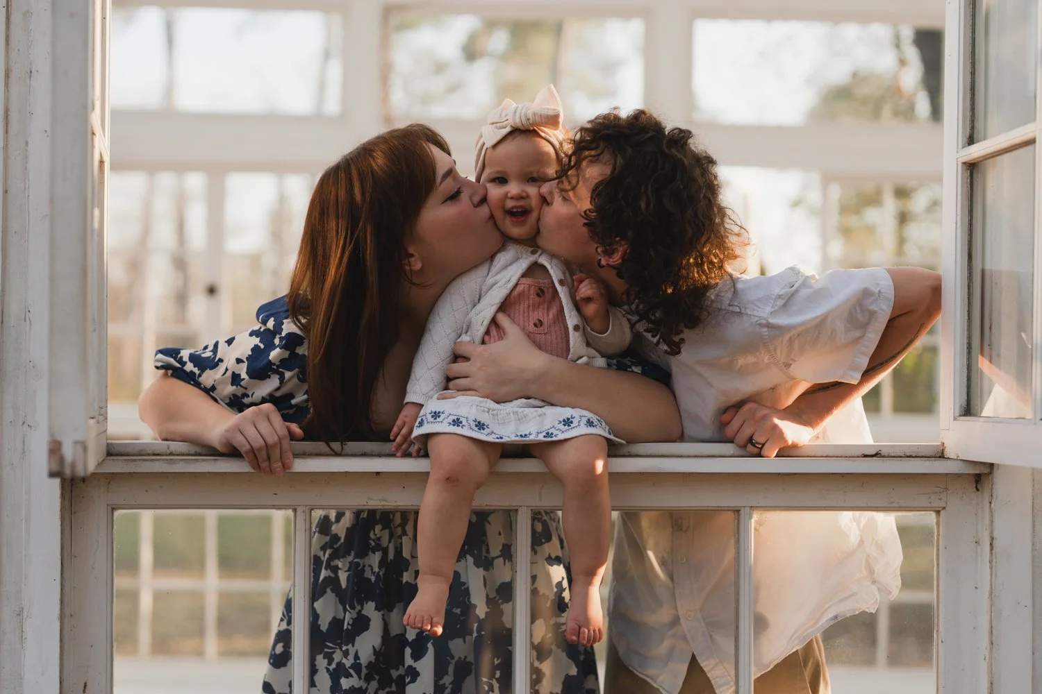Sweet Greenhouse Family Mini Session | Family of Three