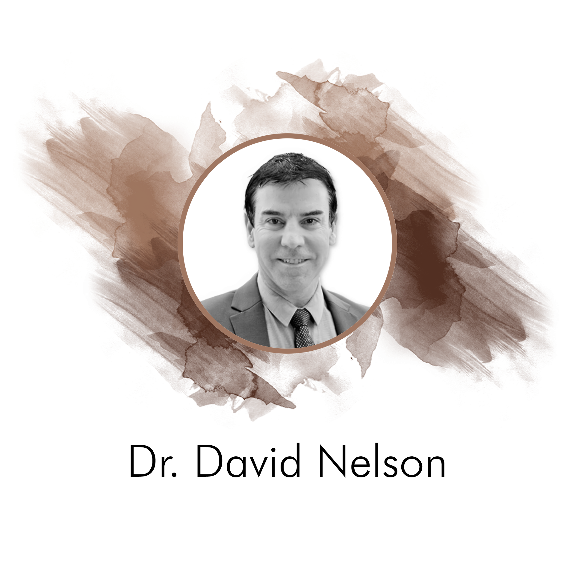 Image of a man with dark hair, wearing a suit and tie, smiling, with a mountain landscape in the background.