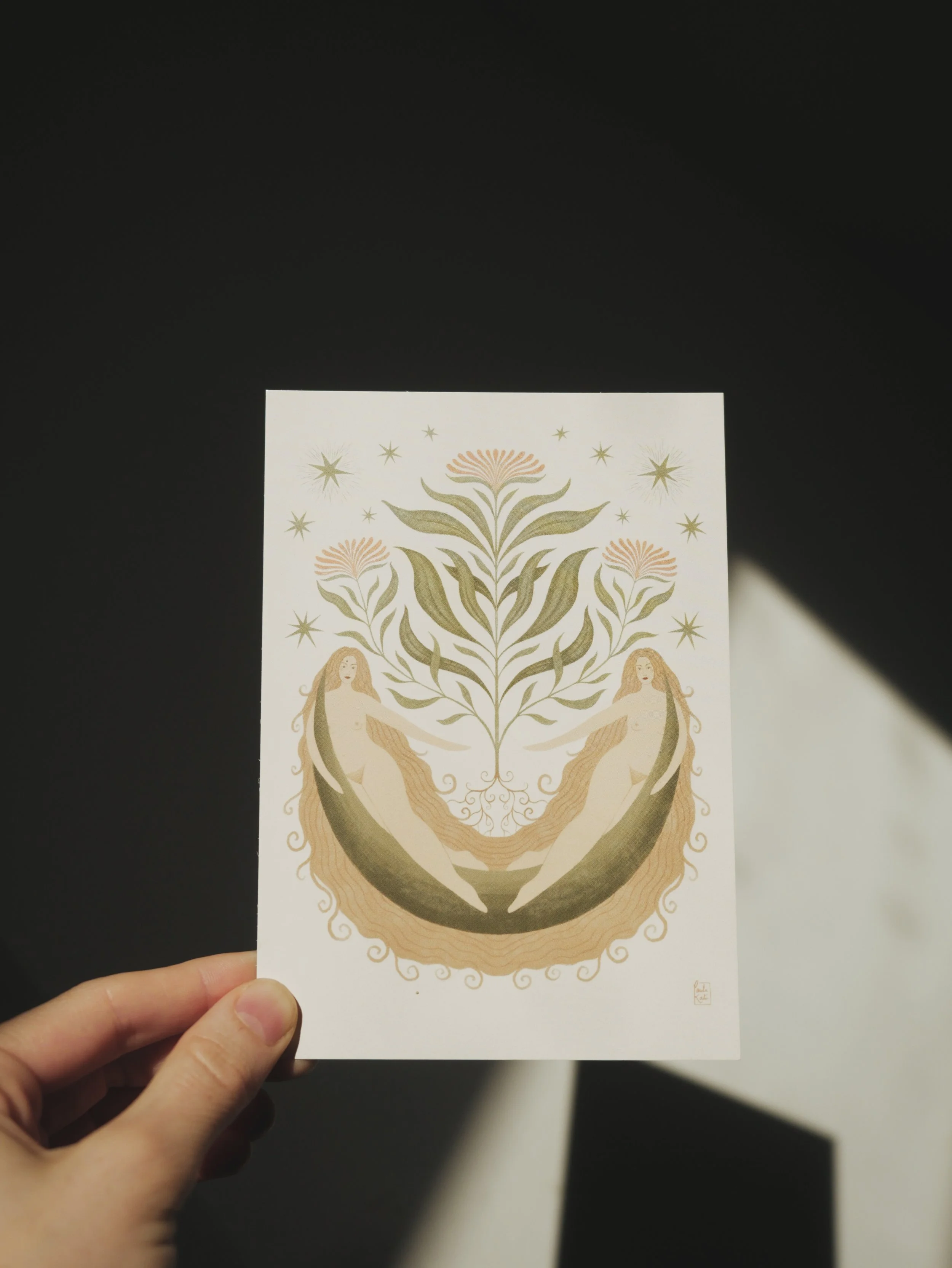 Postkarte – Die Musen der Zartheit