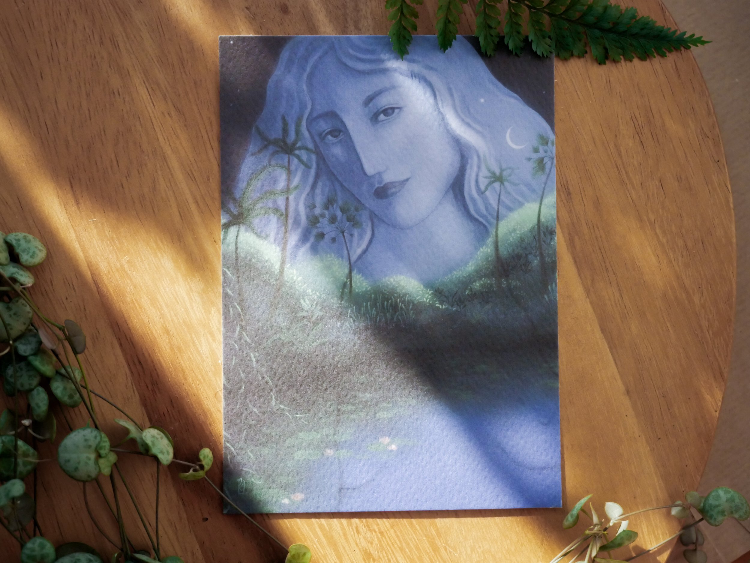 Postkarte – Mondgöttin "Selene"