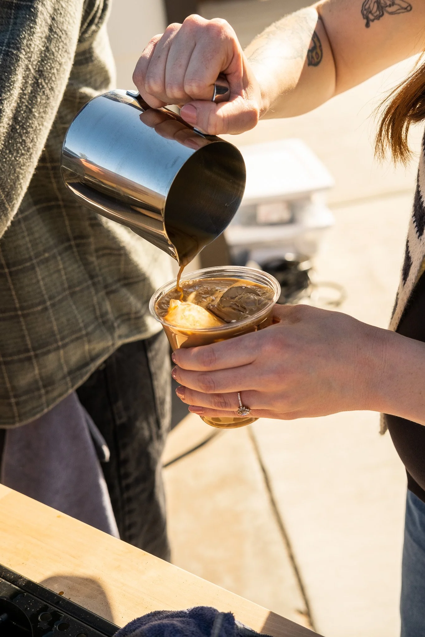 Custom coffee drinks prepared by Best Buds Coffee at Phoenix celebration.