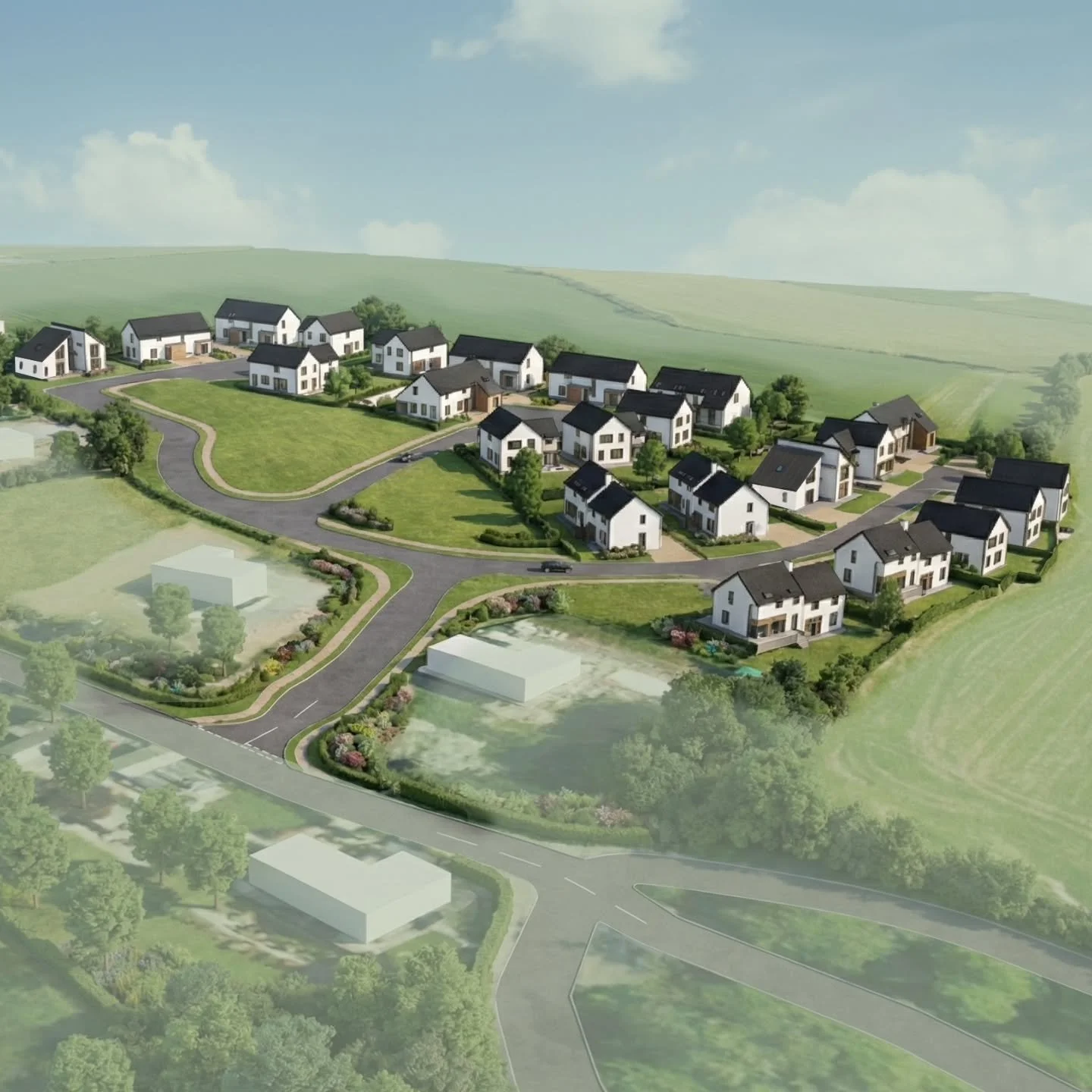 A boutique rural residential scheme we designed a few years ago. Due to start work on site soon. #archilovers #architecture #design #housing #housingireland