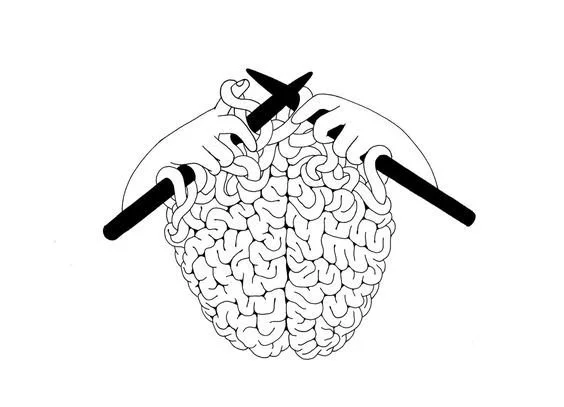Abstract illustration of a brain with flowing lines, representing a neurodivergent brain wired differently