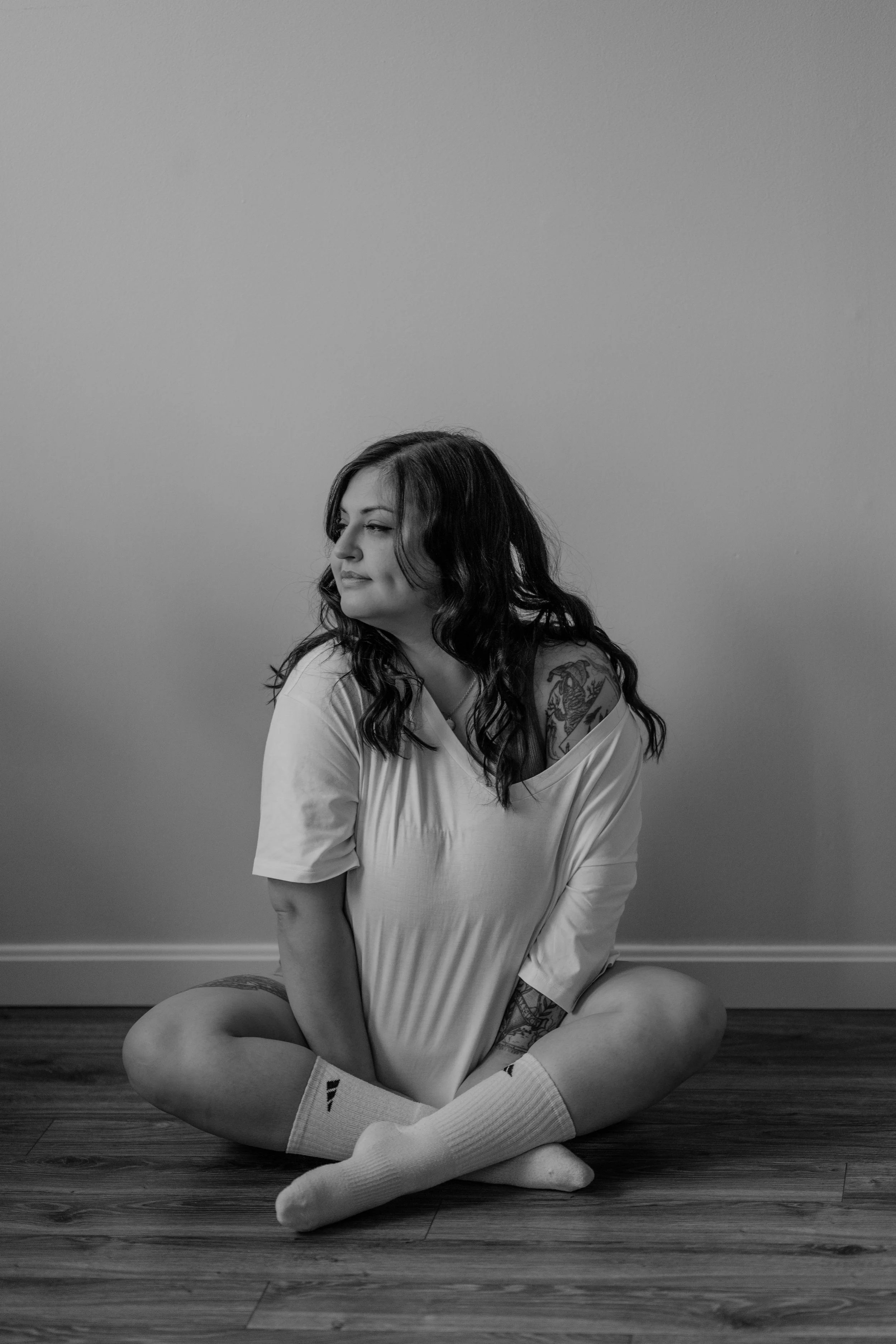 black and white boudoir photography in NEPA