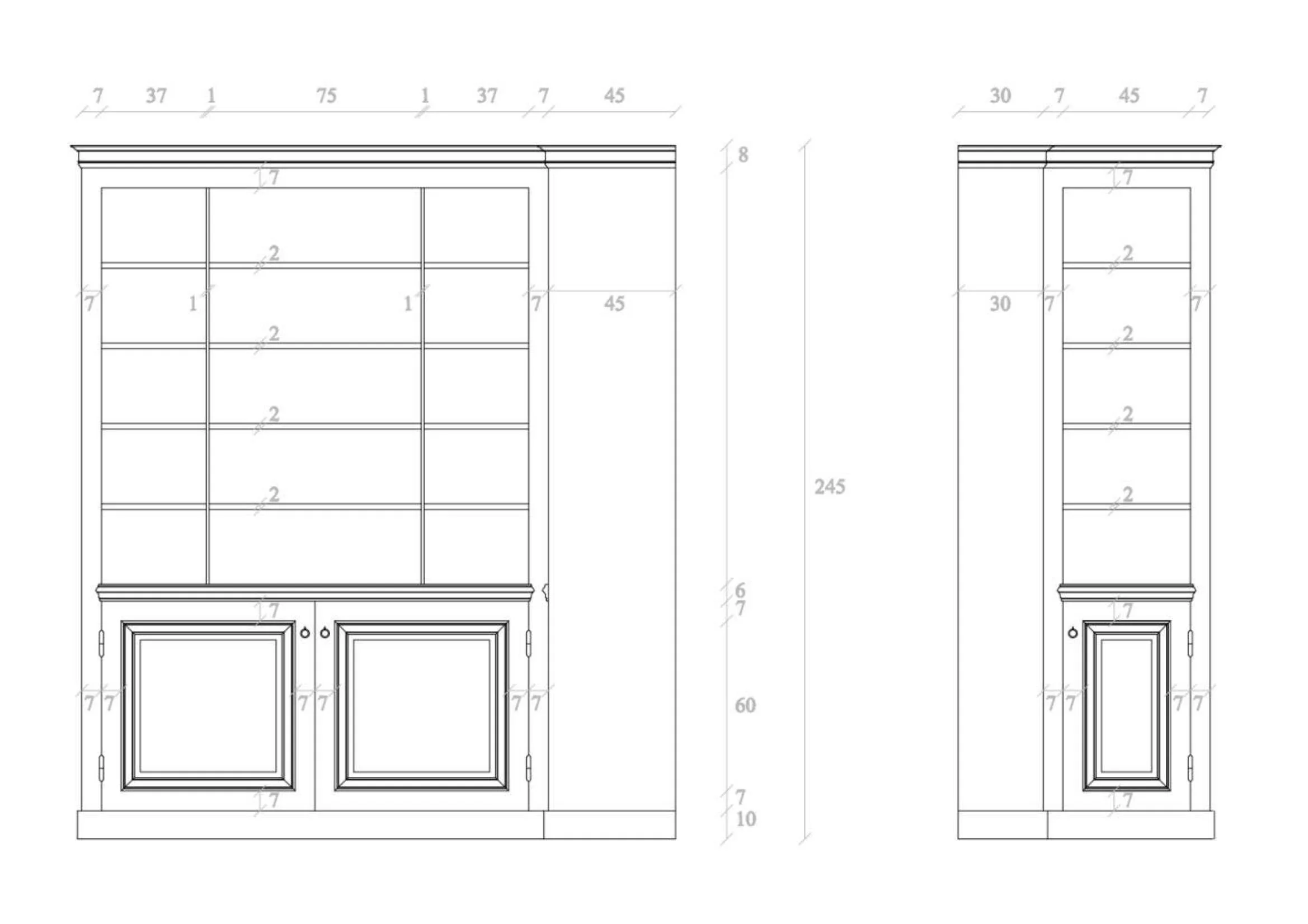 Dessin de conception de la bibliothèque