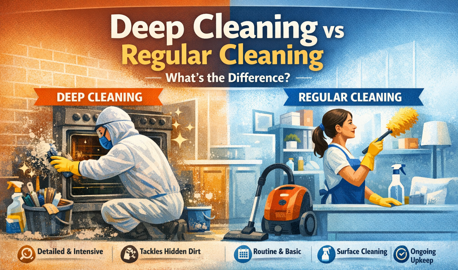 Deep Cleaning vs Regular Cleaning, What’s the Difference?