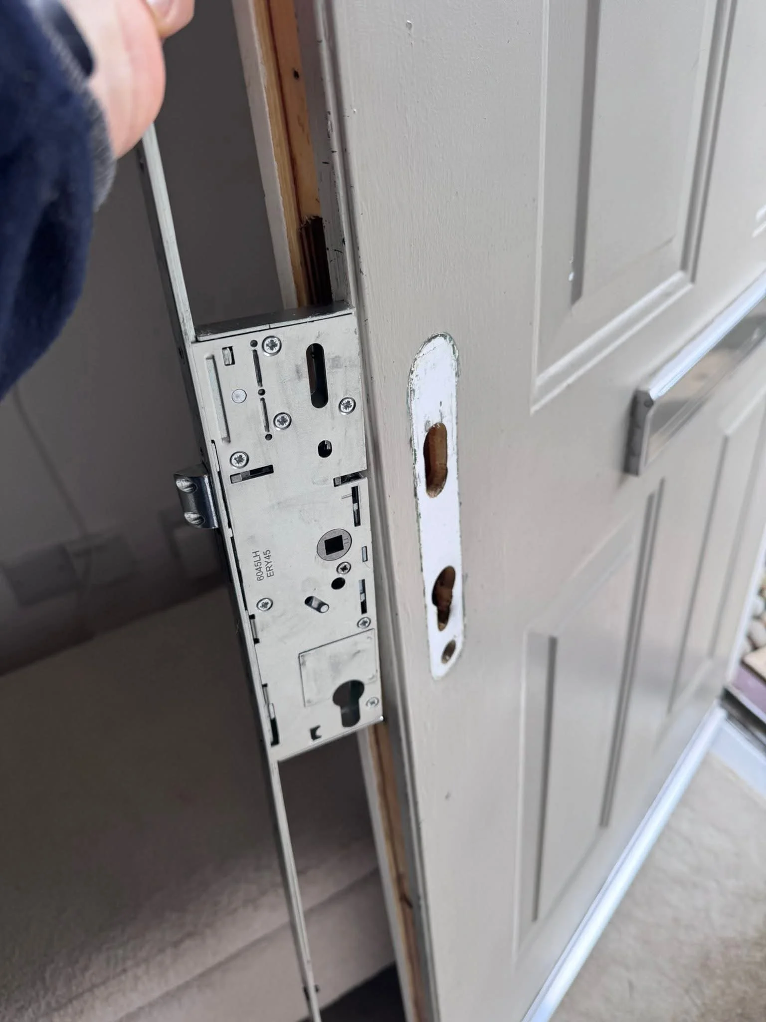 Full multipoint lock replacement on a residential door. Reliable and secure locking system installed.”