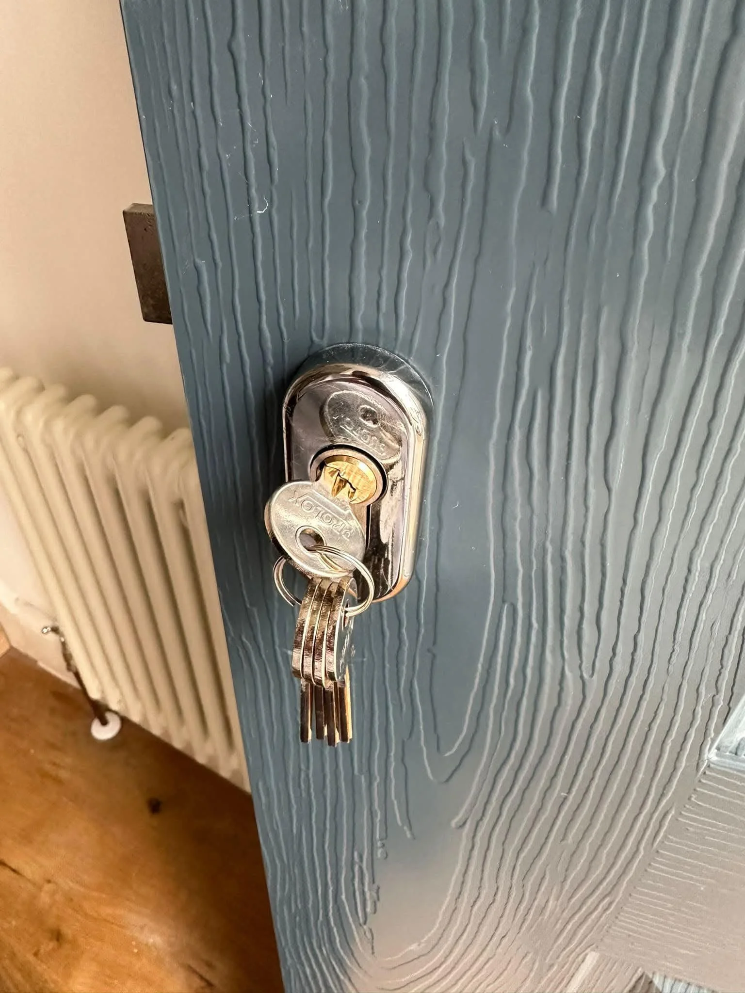 Union rim cylinder lock replacement completed by Kensington Lock & Key.