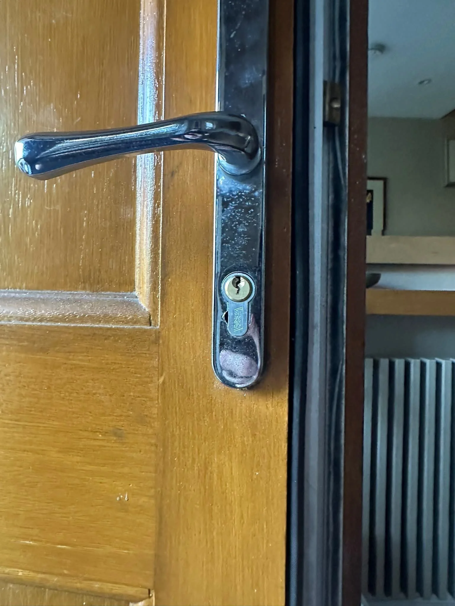 uPVC front door with new euro cylinder lock replacement completed by Kensington Lock & Key.