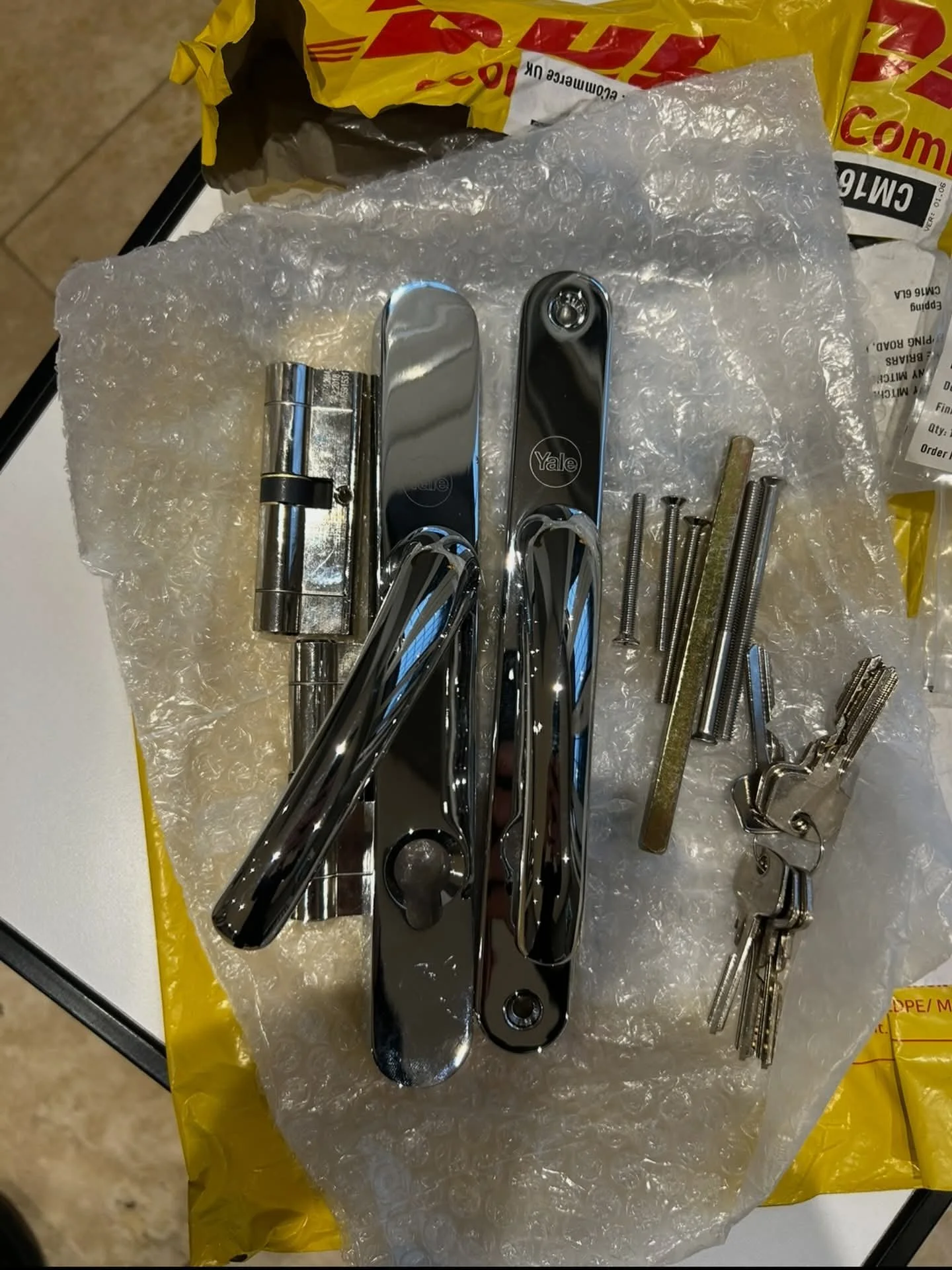 Yale uPVC door handles and euro cylinder lock replacement in Kensington.