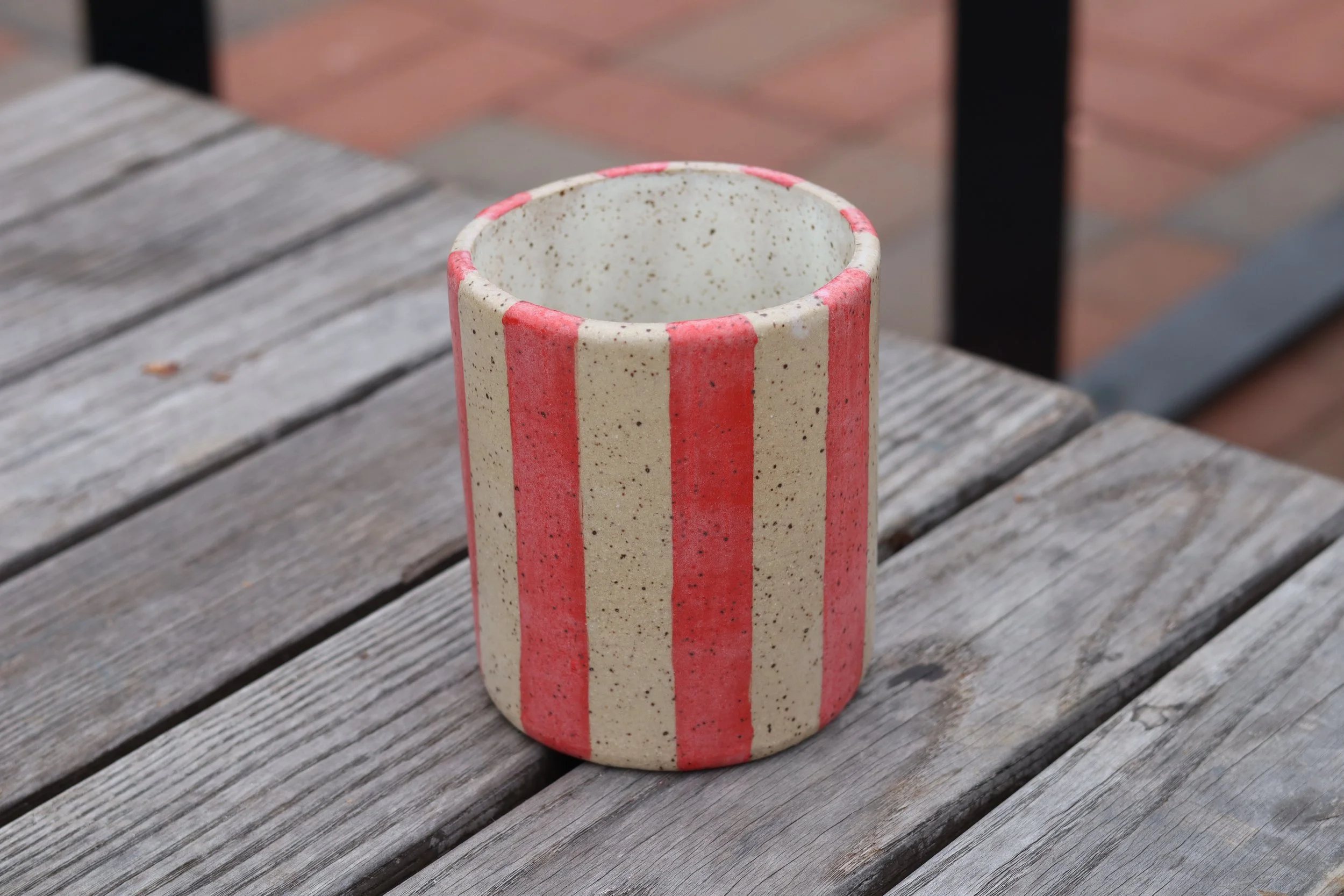 Red & White Speckled Tumbler