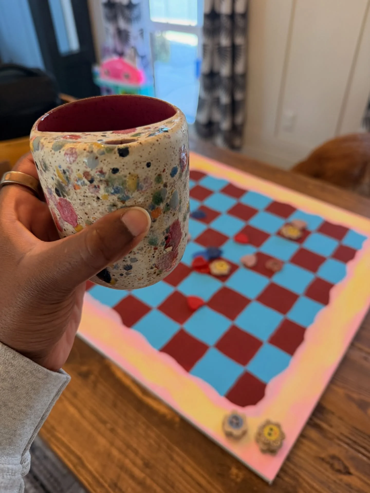 We spent ours Christmas Eve morning playing board games and doing puzzles. I&rsquo;m so happy I could share this moment with my littles. Check out my previous post to see my diy checker board

What do yall do Christmas Eve morning? 

#christmaseve #s