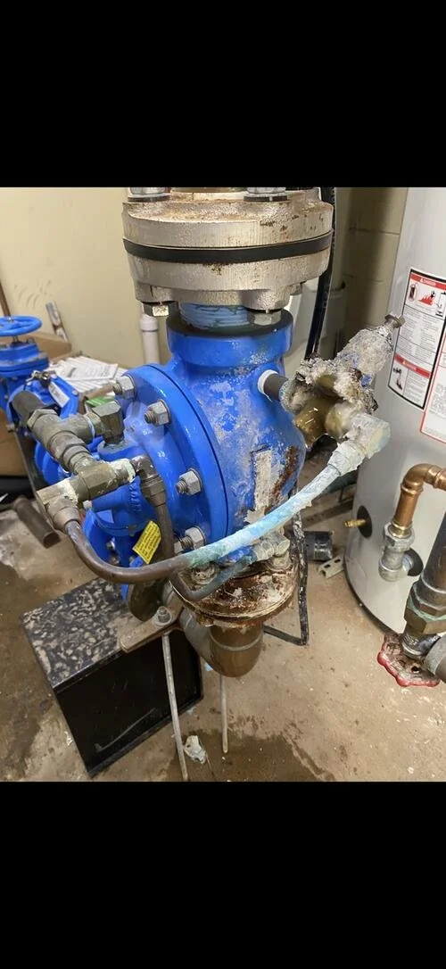 Commercial backflow prevention assembly serviced by A2 Plumbing in San Antonio