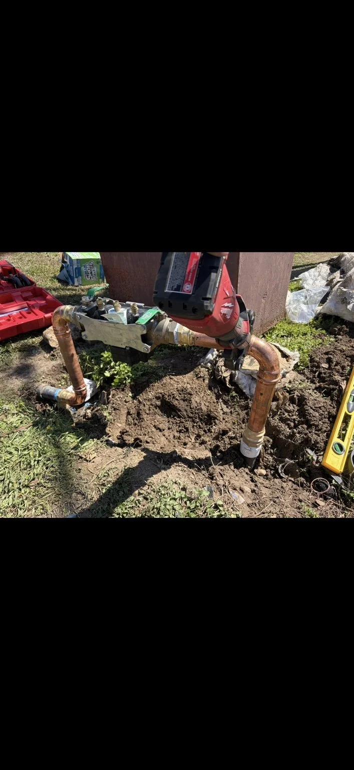 Copper commercial backflow assembly installation by A2 Plumbing in San Antonio