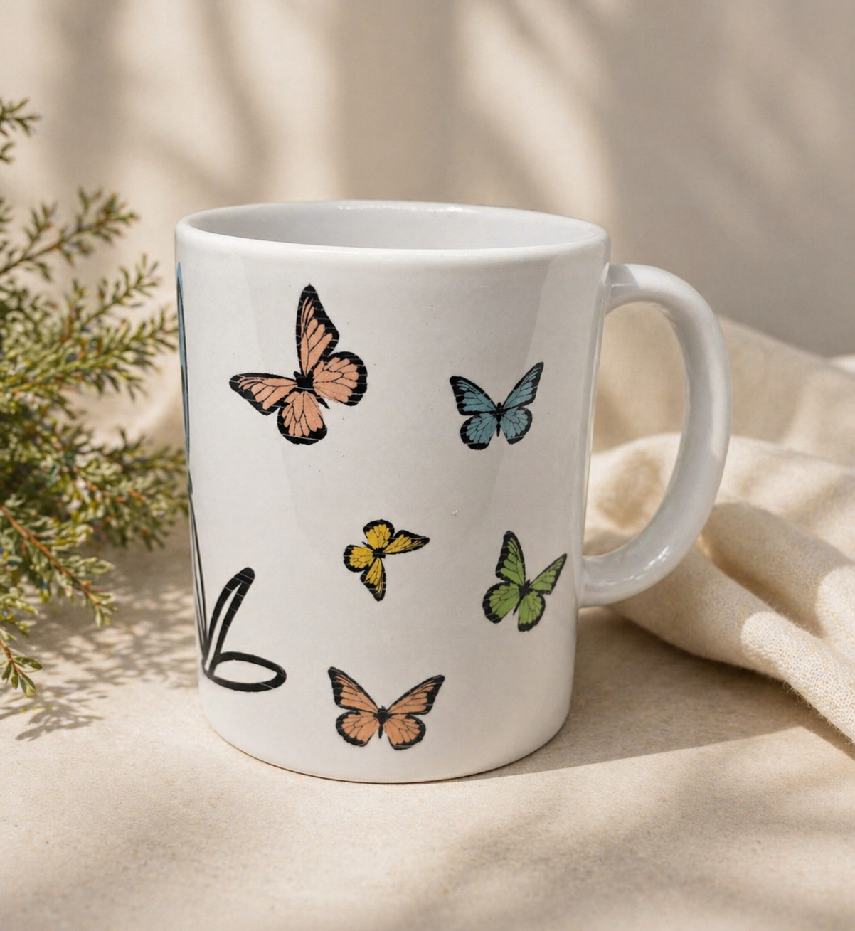 Butterfly Mug – Golden Petal Handmade