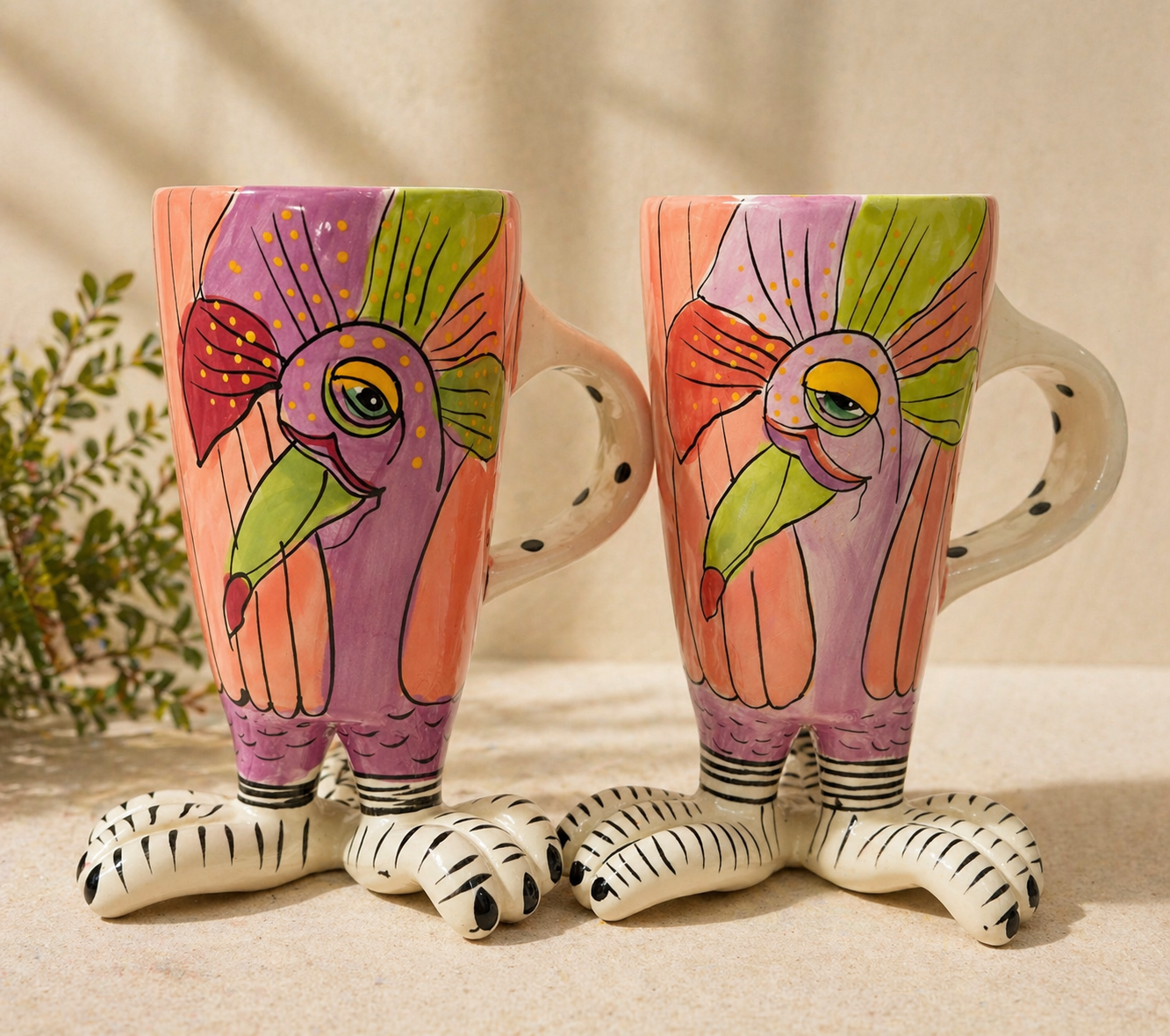 Bird Mug Set – Found + Re-loved