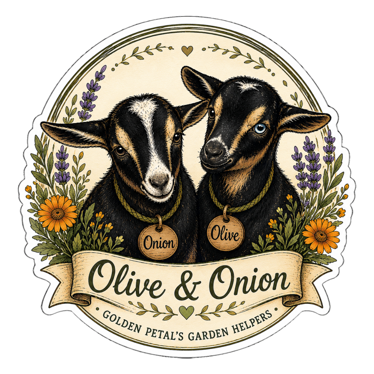 Olive and Onion Sticker