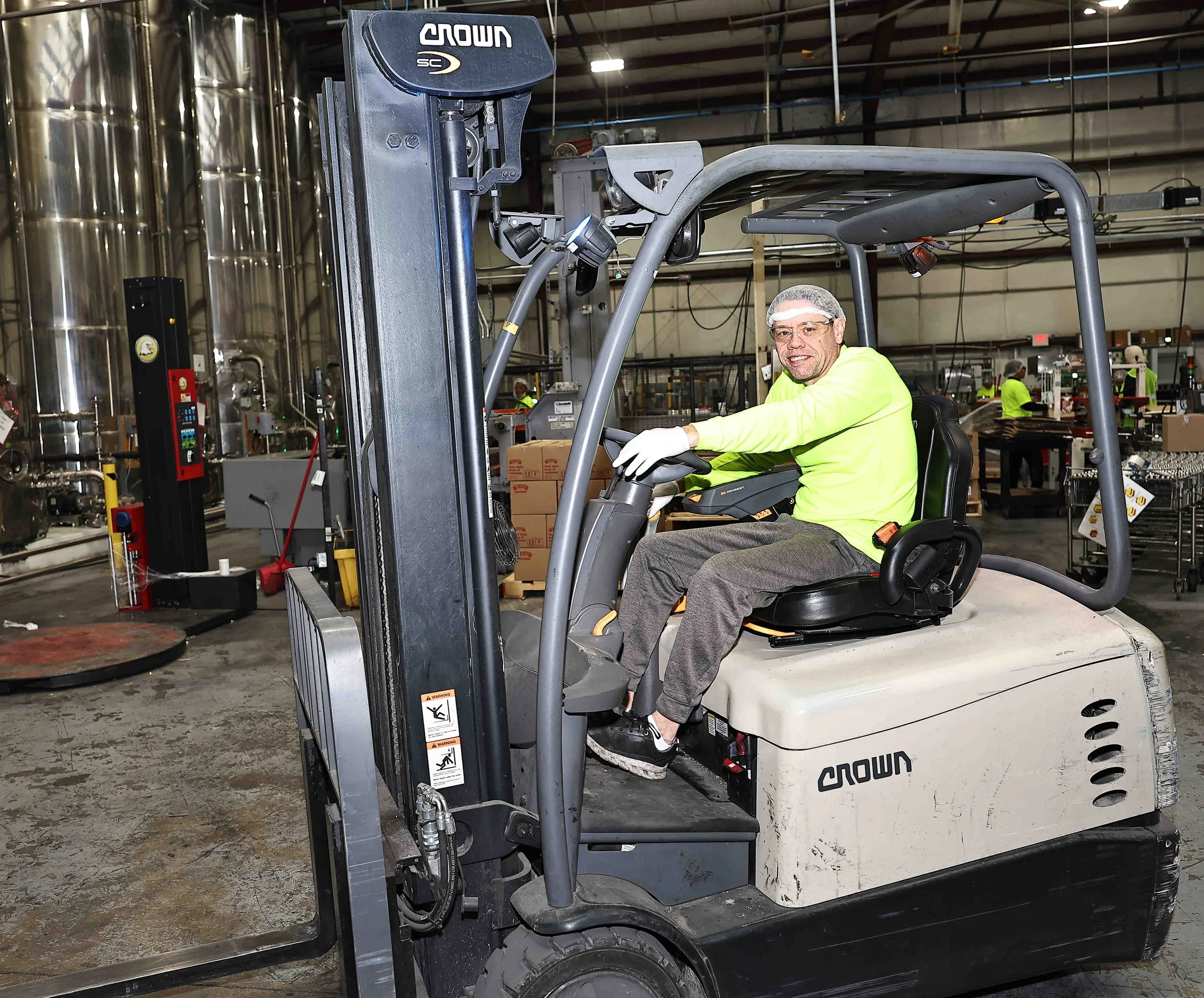 Employee Operating Forklift