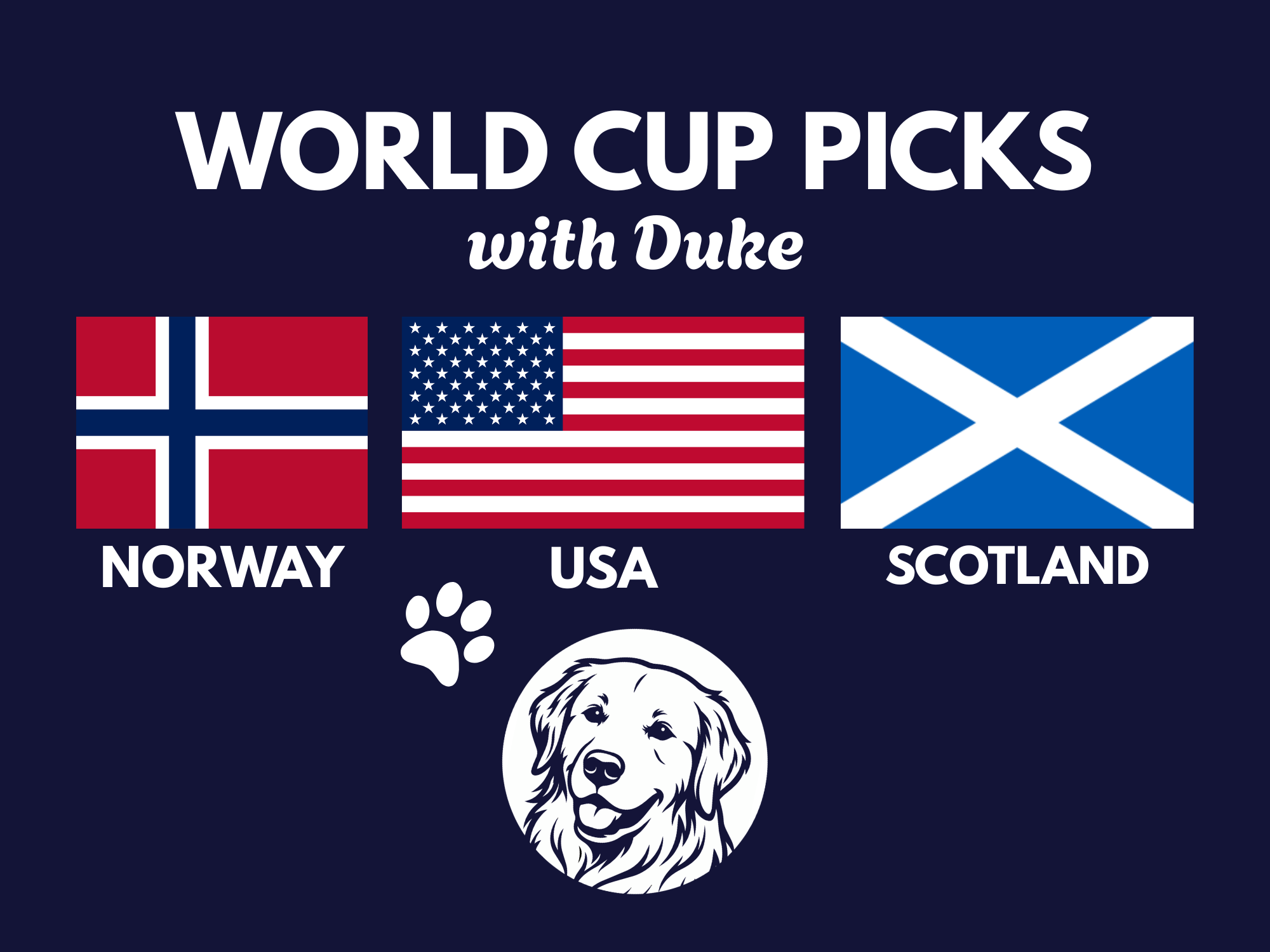 Norway, USA, Scotland - World Cup Picks with Duke
