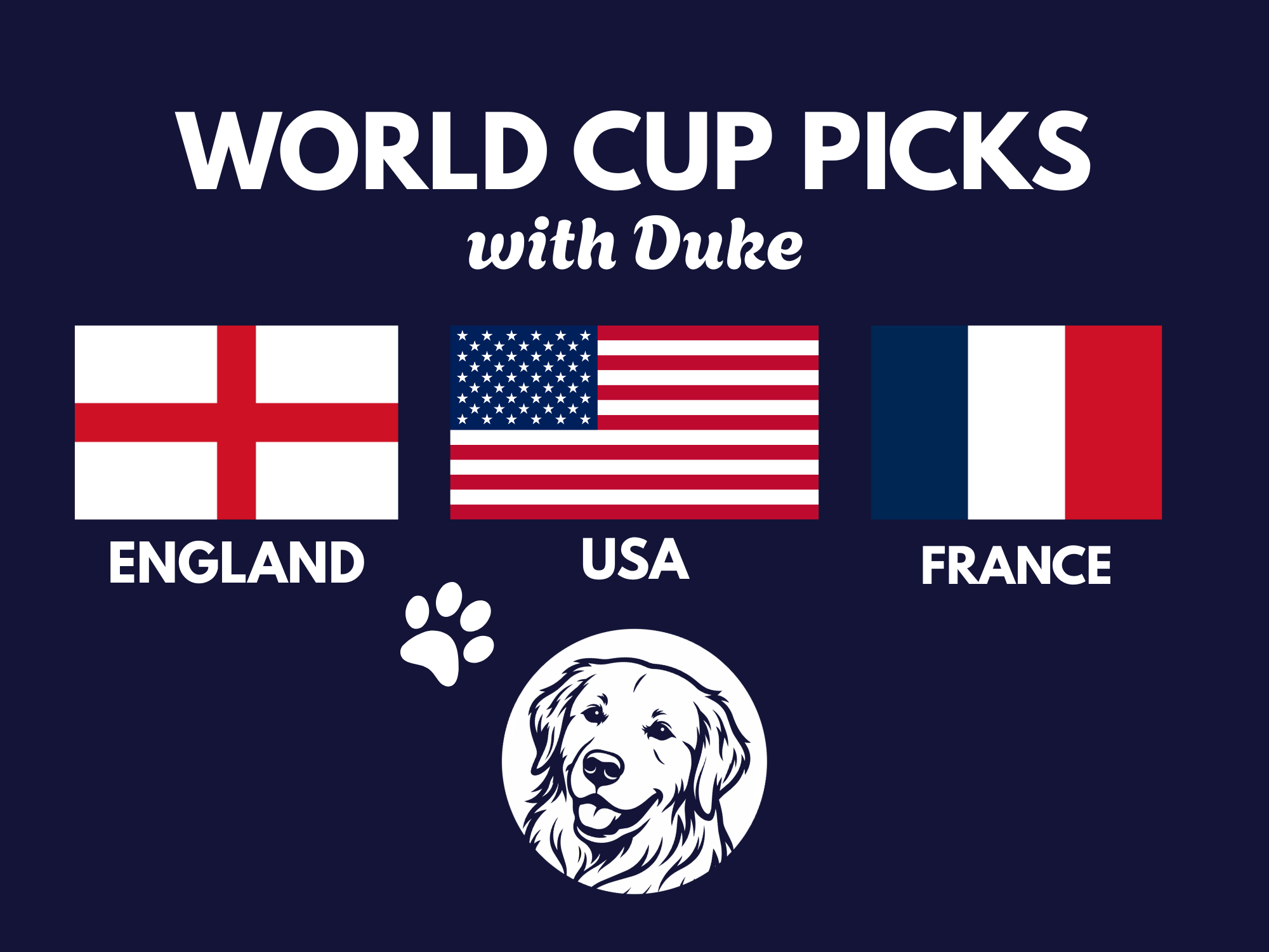 USA, England, France - World Cup Picks with Duke