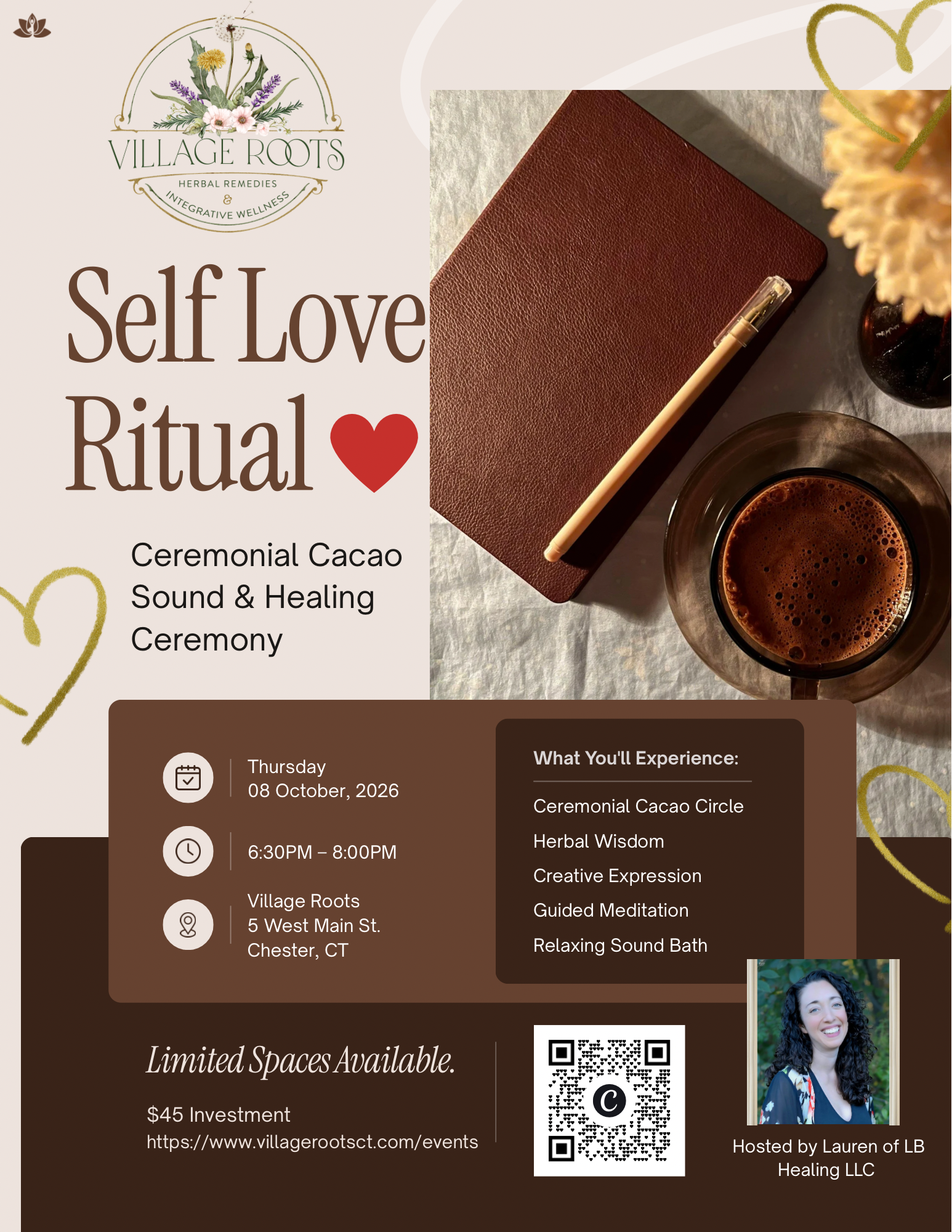 Self Love Ritual // Ceremonial Cacao, Sound + Healing Ceremony 