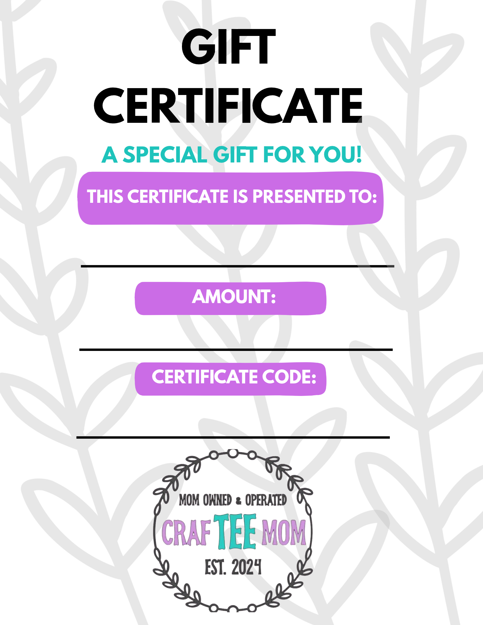 Gift Certificate