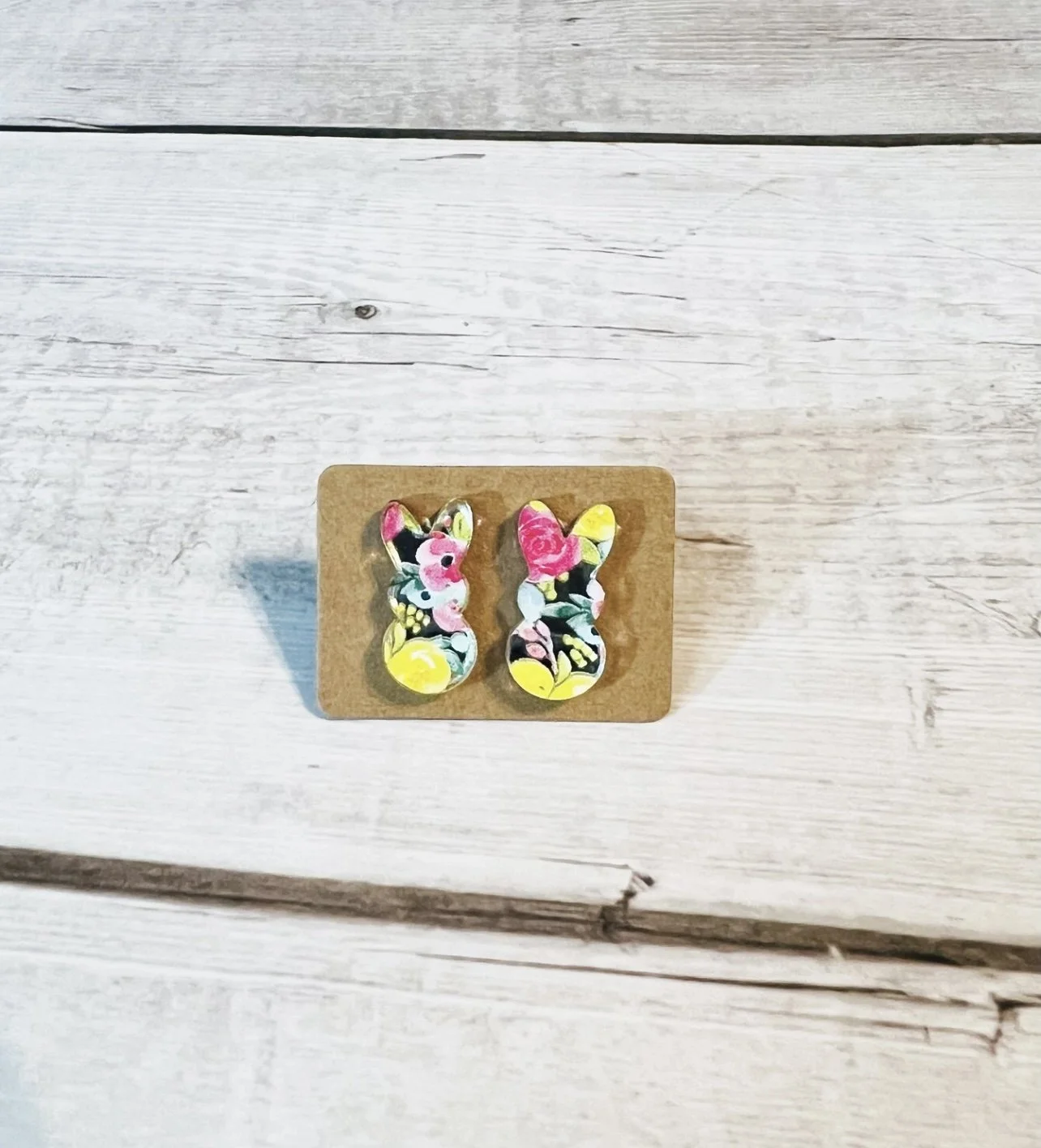 Floral Bunny Earrings
