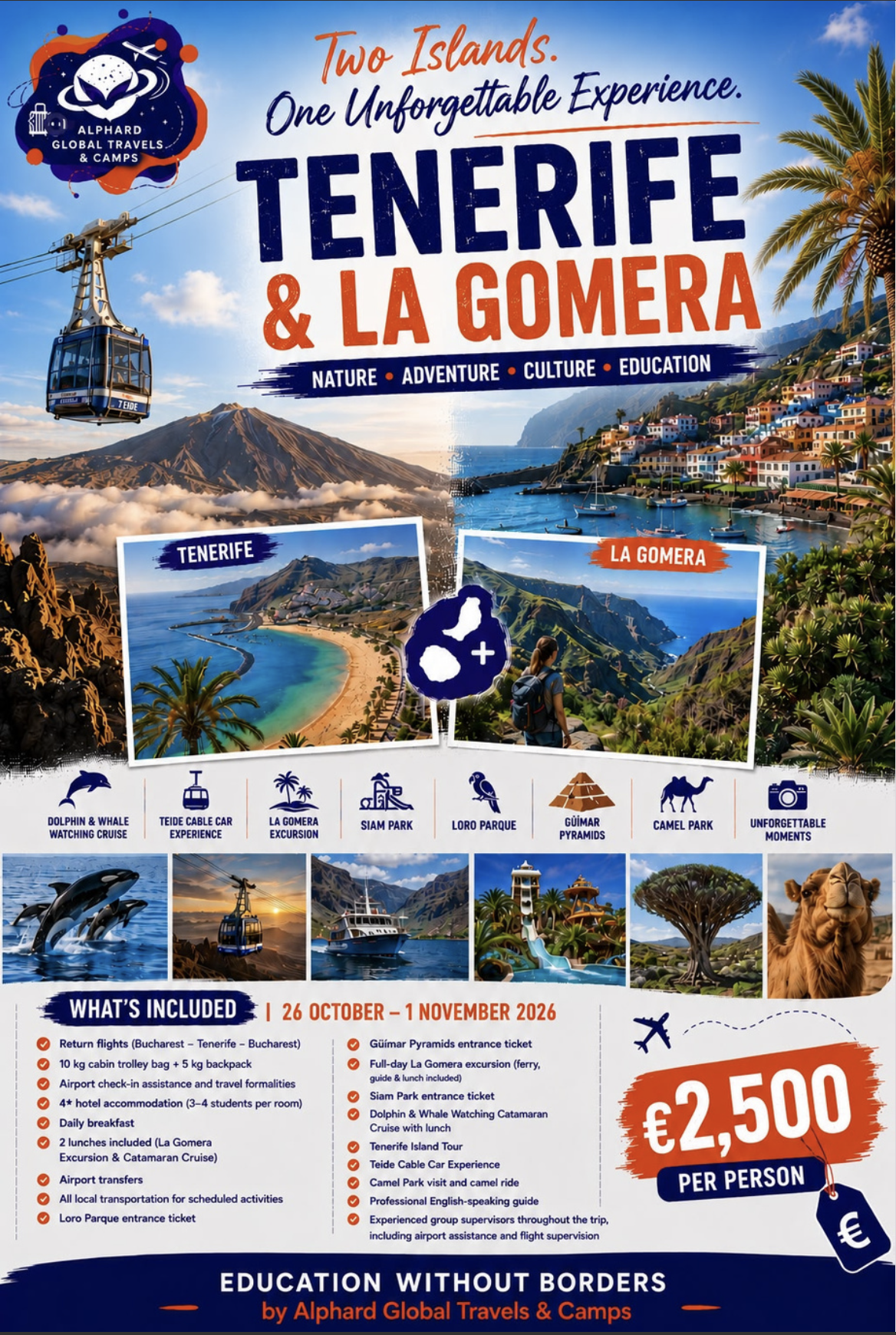 TENERIFE &amp; LA GOMERA, 26 October - 1 November  2026