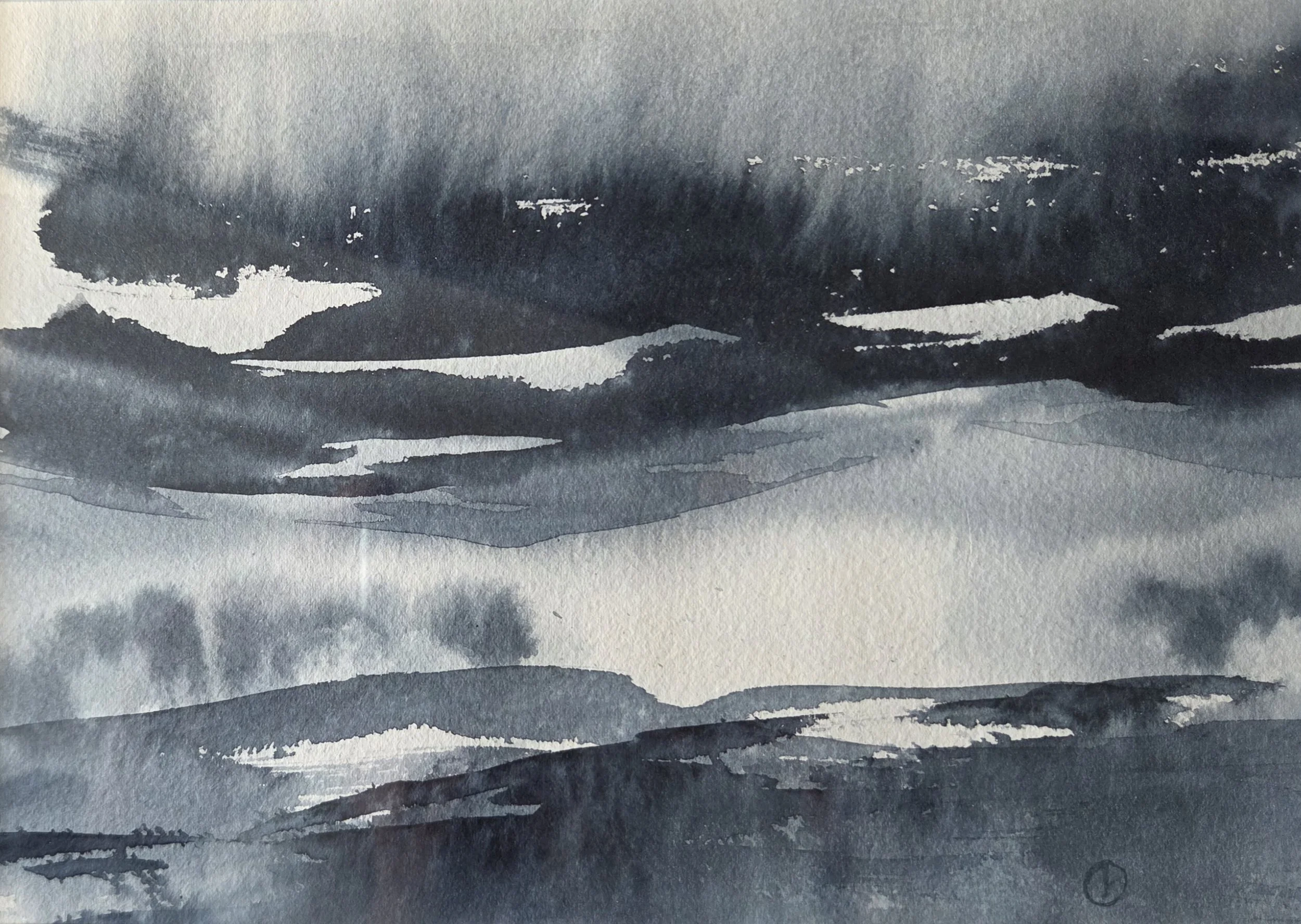Gordon Way hills, monochrome ORIGINAL