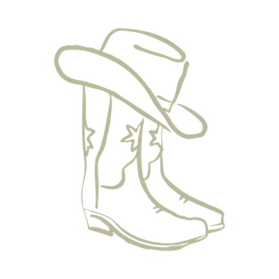 Decorative cowboy boot illustration.