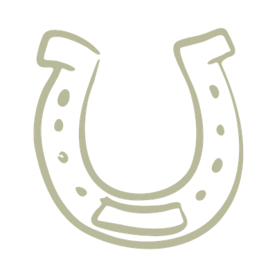 Decorative horseshoe illustration.