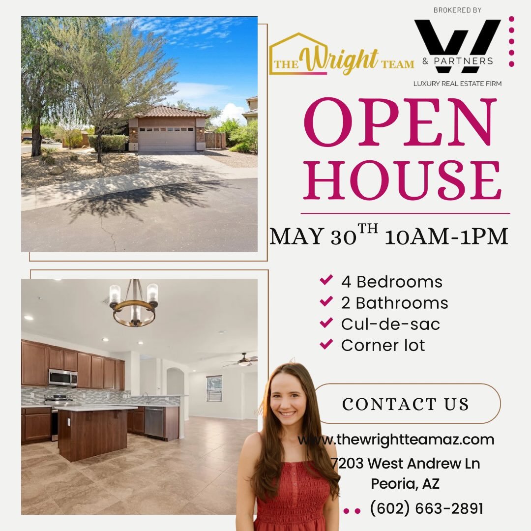 New Listing in Peoria, Arizona 🌵

Hitting the market this weekend and you&rsquo;re invited!

Join us for an open house this Saturday from 10 AM to 1 PM and come see this home for yourself.

Located on an oversized corner lot in a cul-de-sac, this on