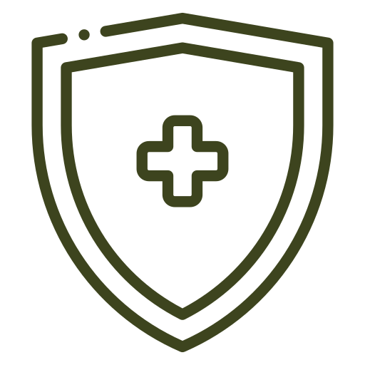 A shield with a medical cross