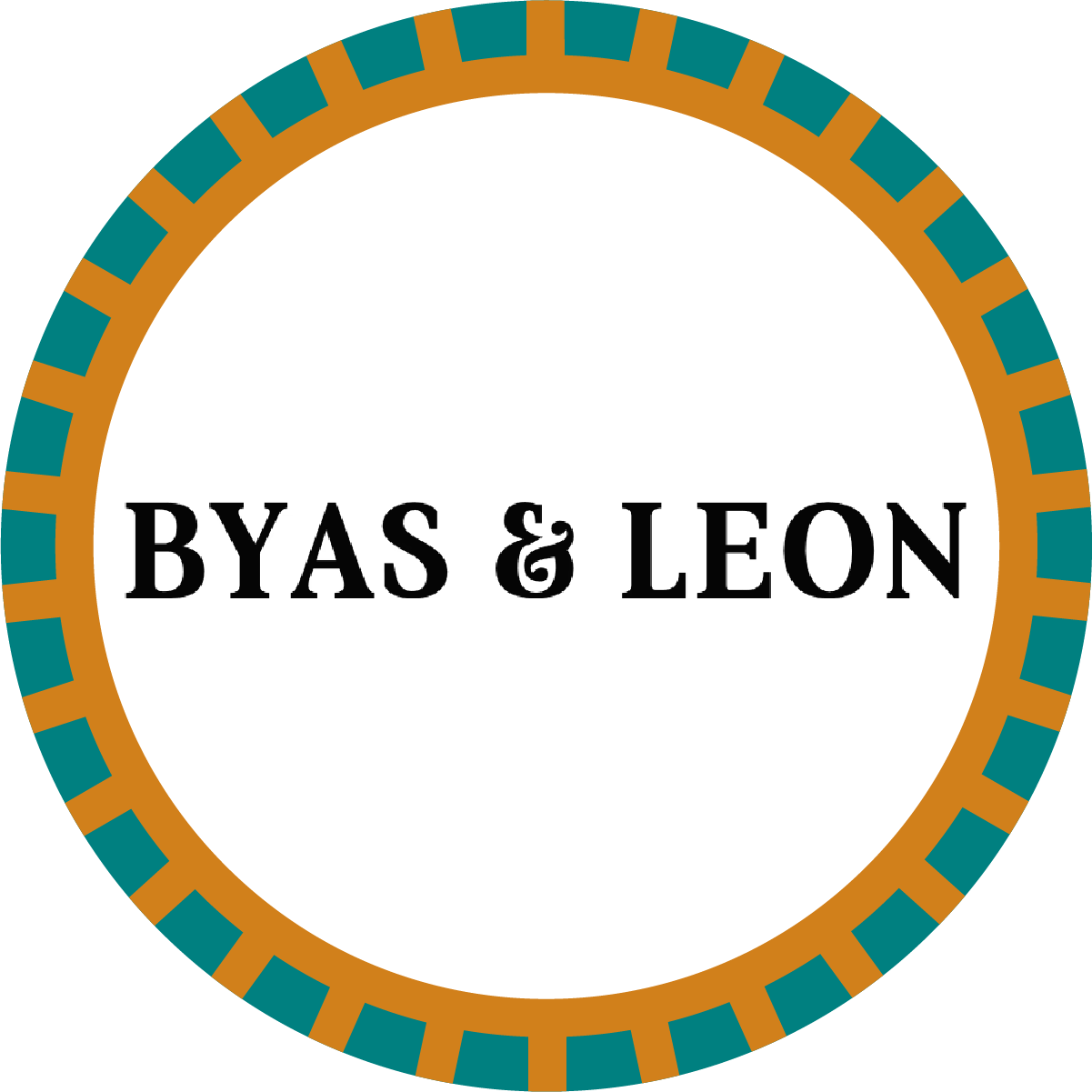Logo with the words 'BYAS & LEON' 