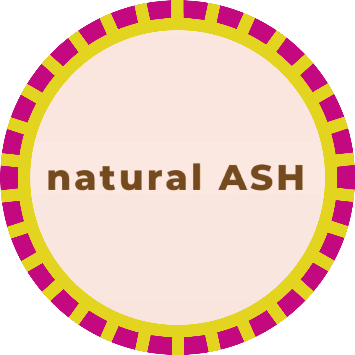 Logo with the text "natural ASH" 