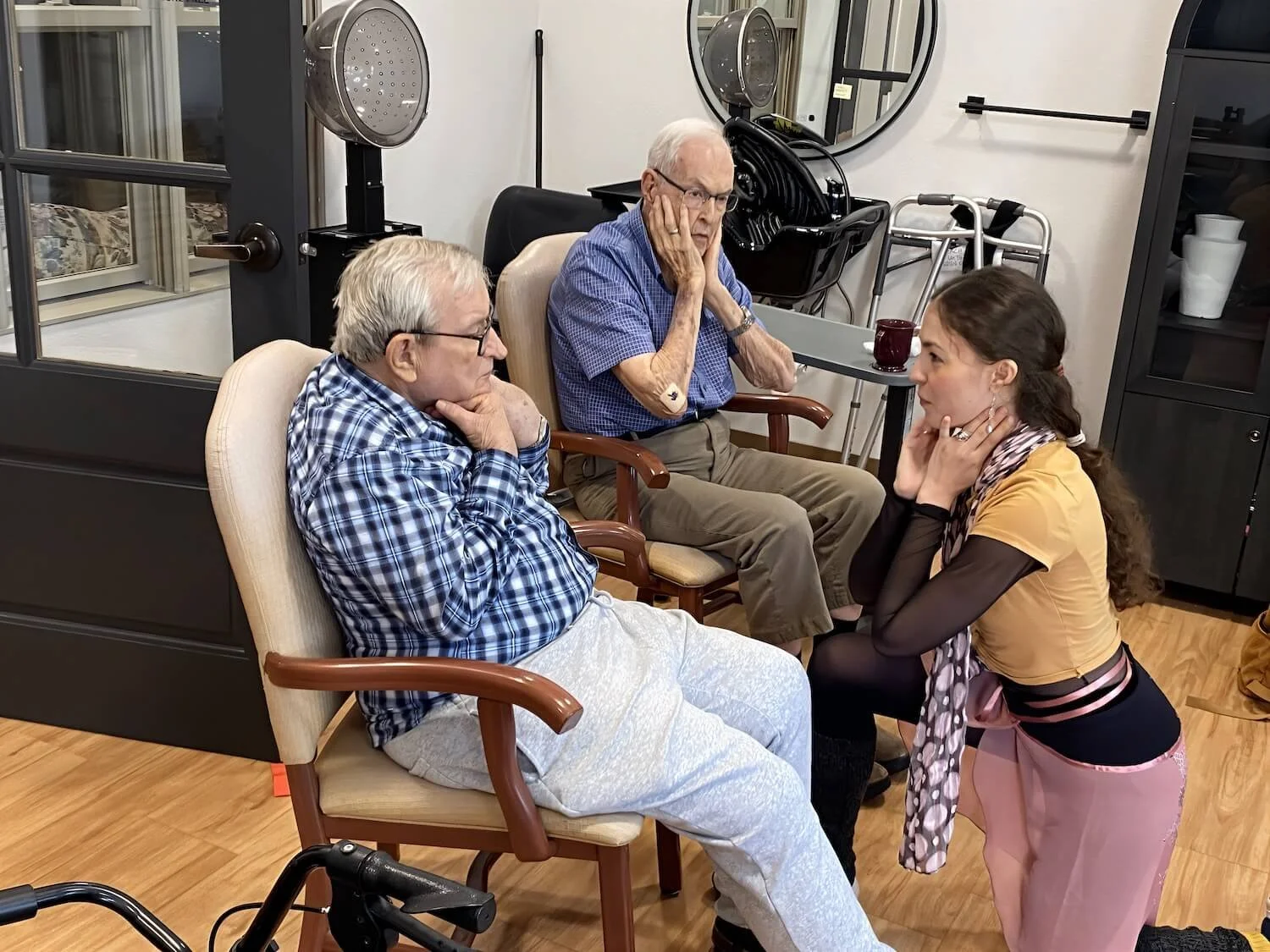 Emily Ricca professional ballet dancer performing live ballet at a senior living community